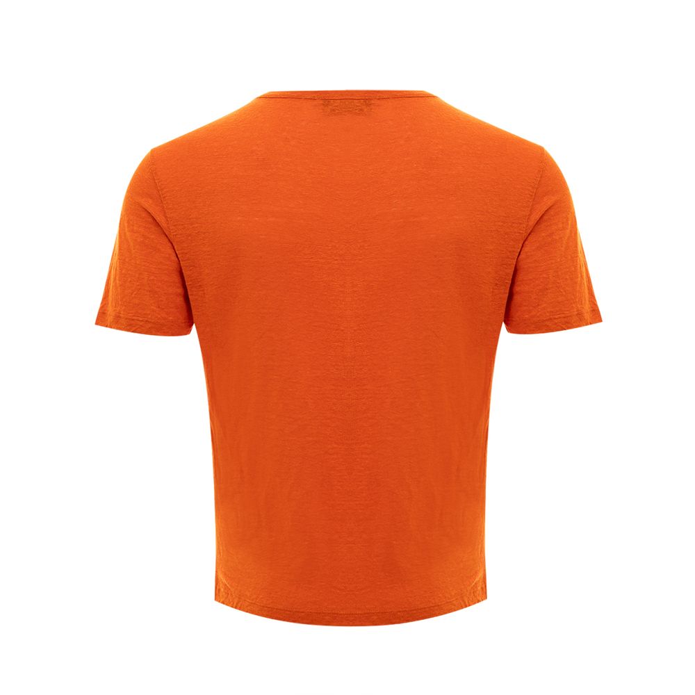 Gran Sasso Oranje Linnen T-Shirt