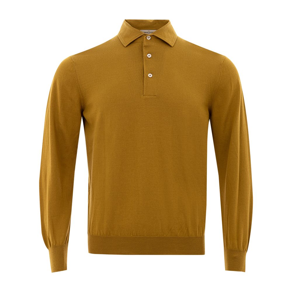 Gran Sasso Geel Longsleeve Polo