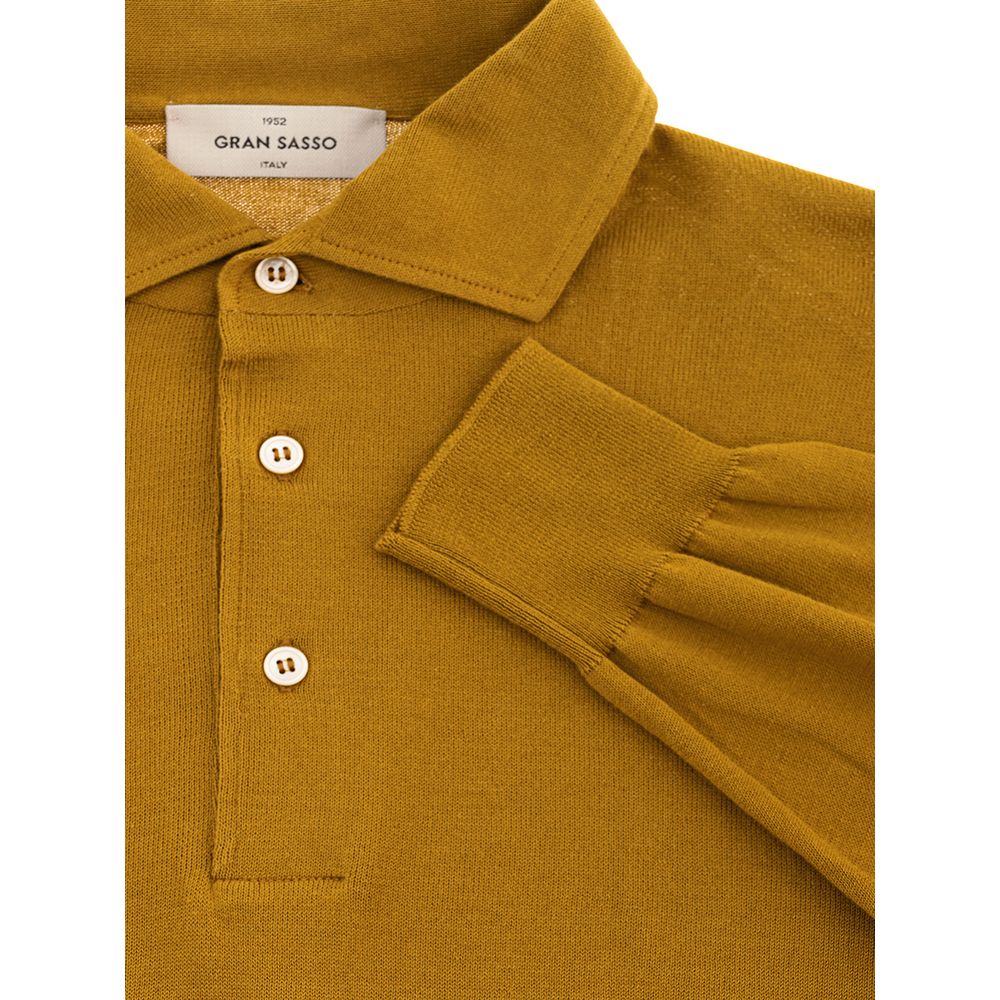 Gran Sasso Geel Longsleeve Polo