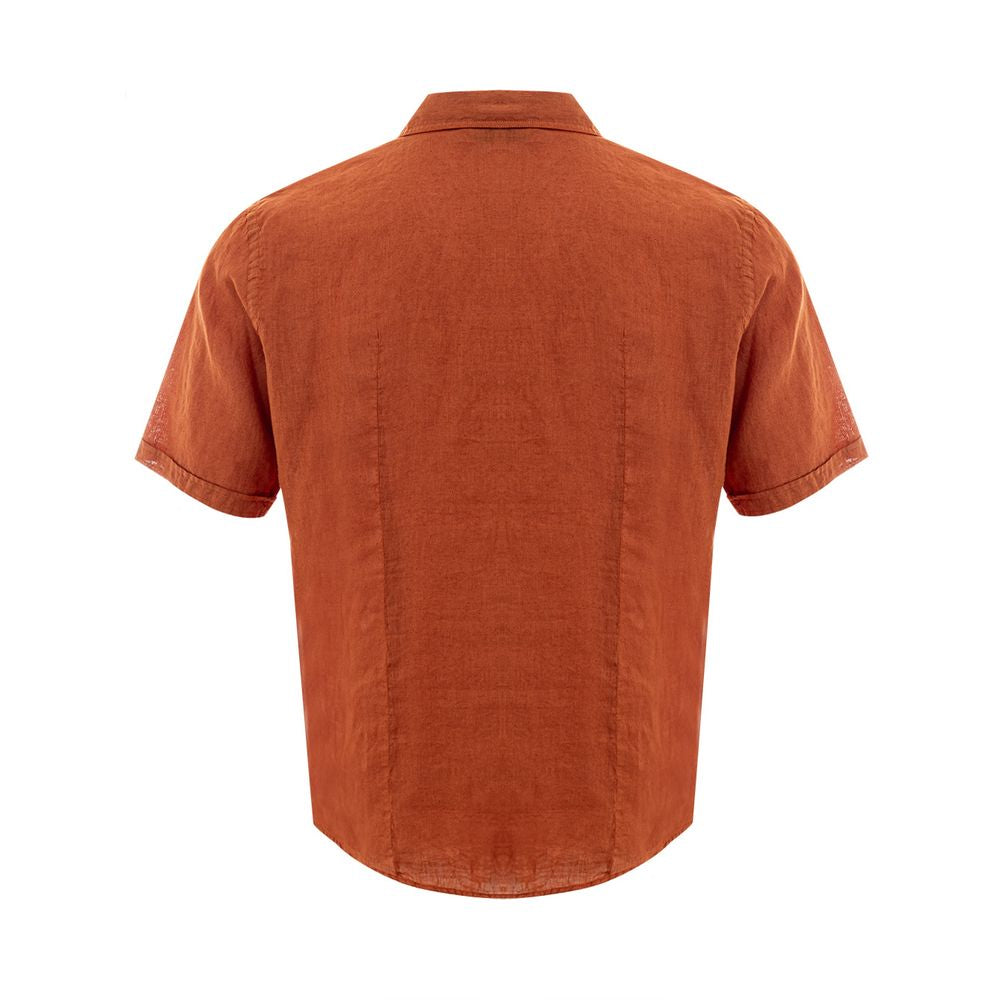 Gran Sasso Bruin Linnen Shirt