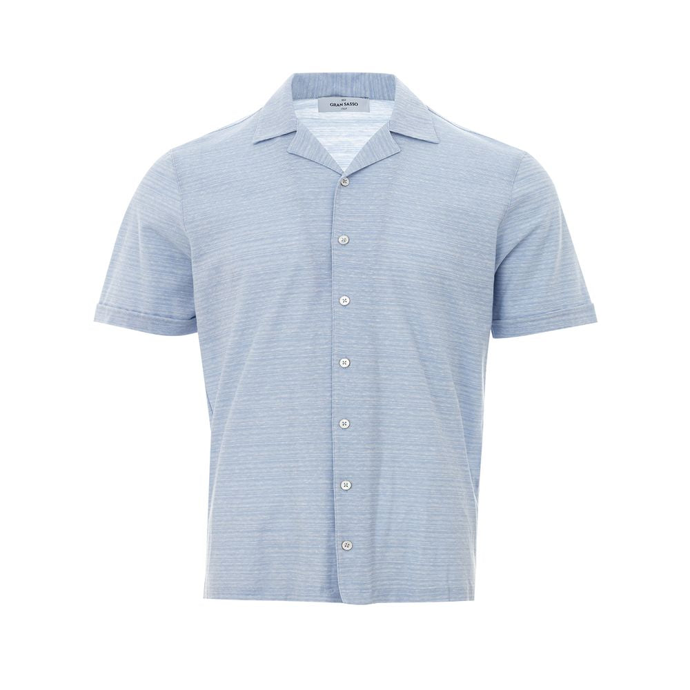 Gran Sasso Blauw Linnen Shirt