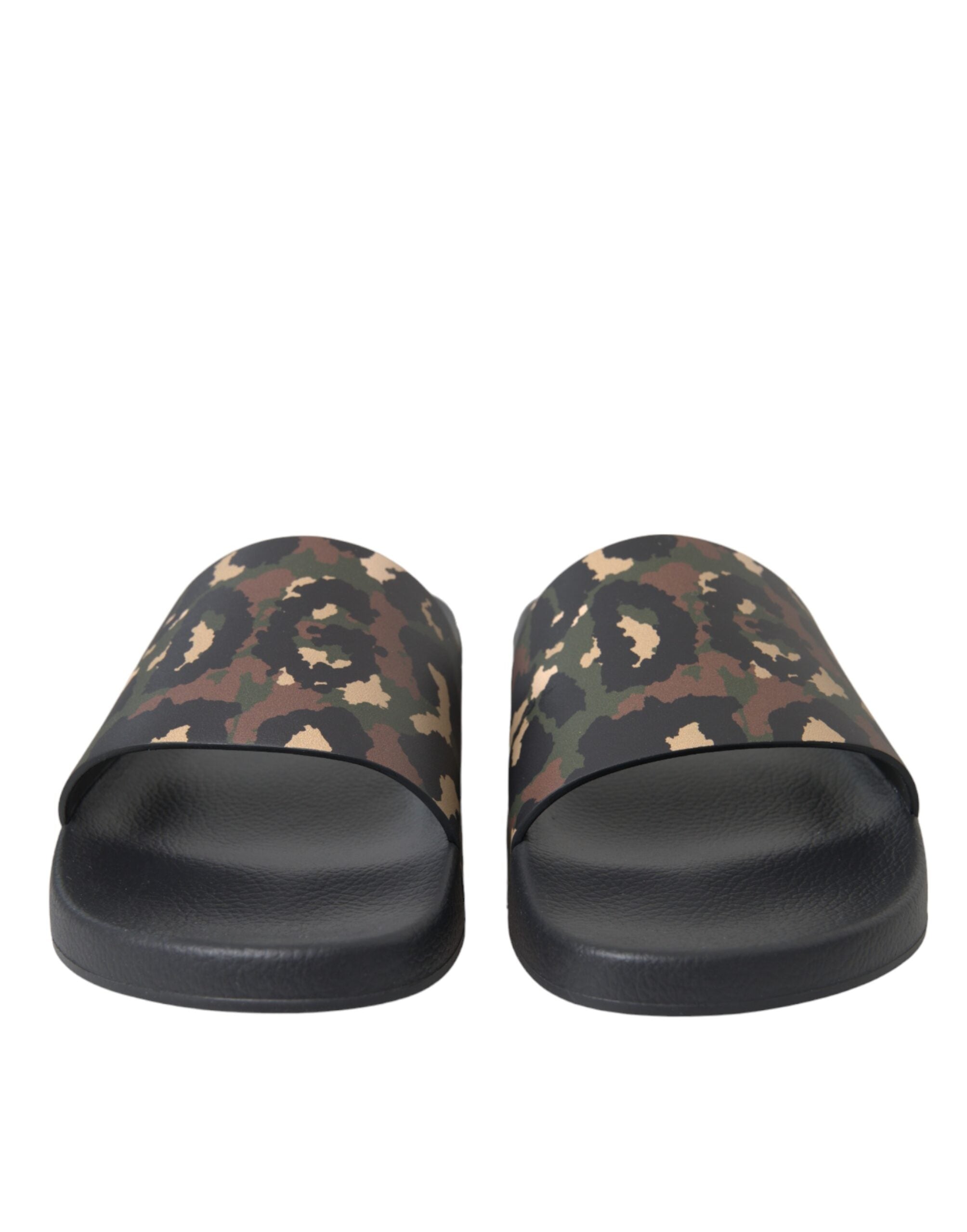 Dolce & Gabbana Camouflage Leren Slippers