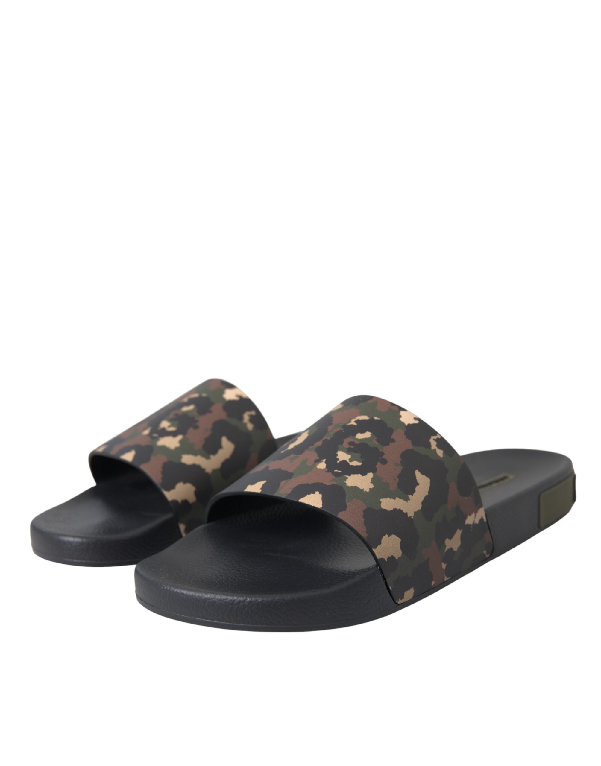 Dolce & Gabbana Camouflage Leren Slippers