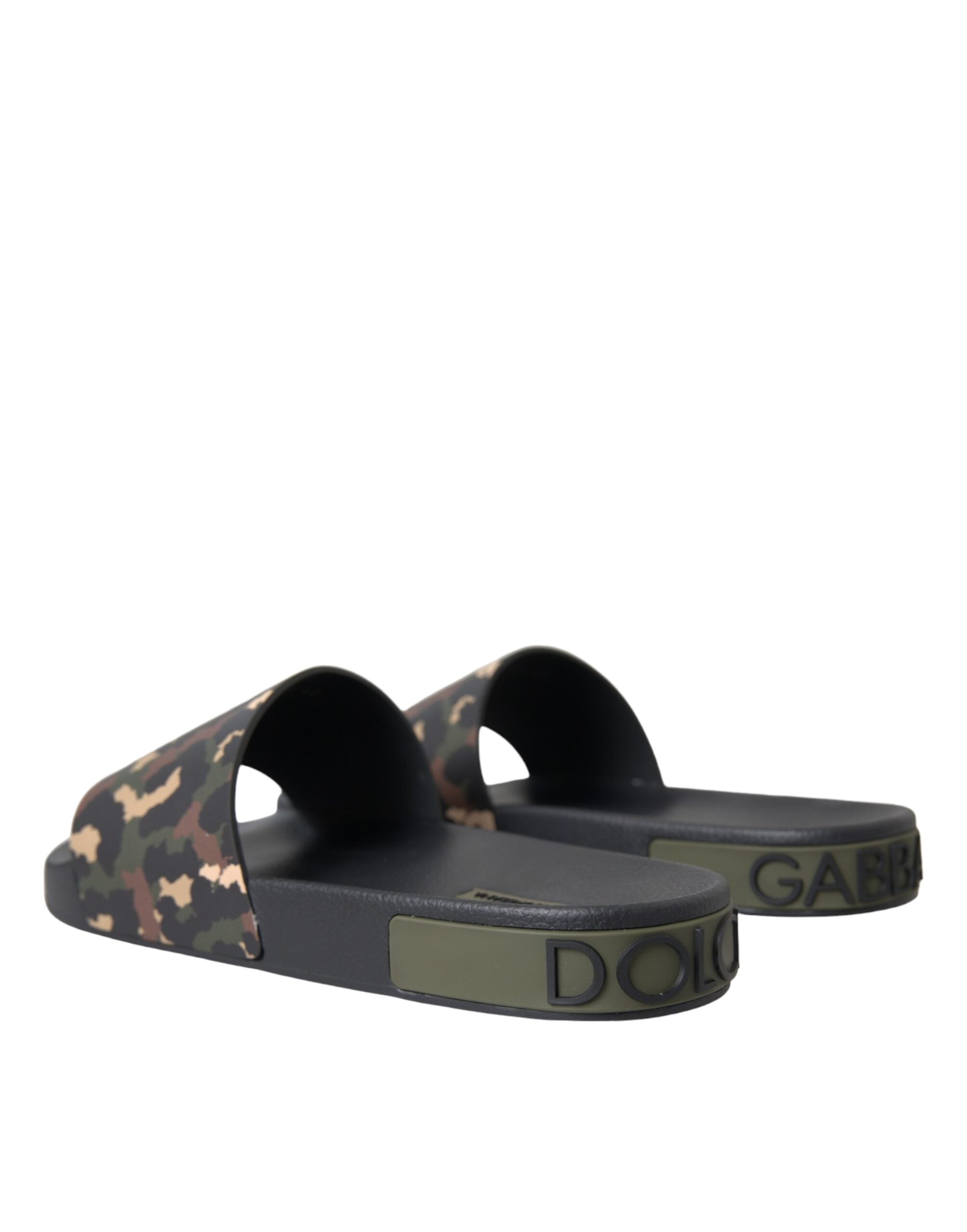 Dolce & Gabbana Camouflage Leren Slippers