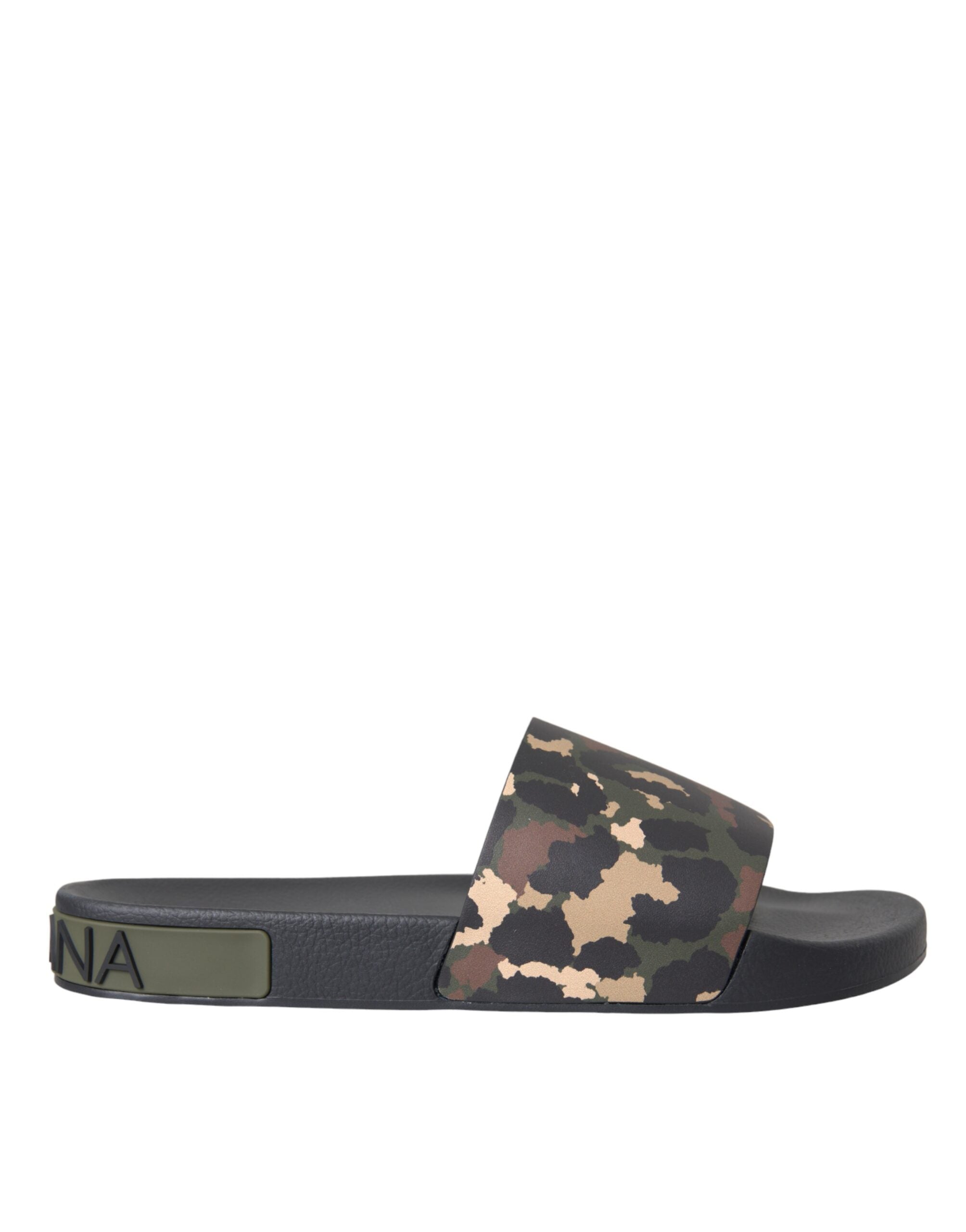 Dolce & Gabbana Camouflage Leren Slippers