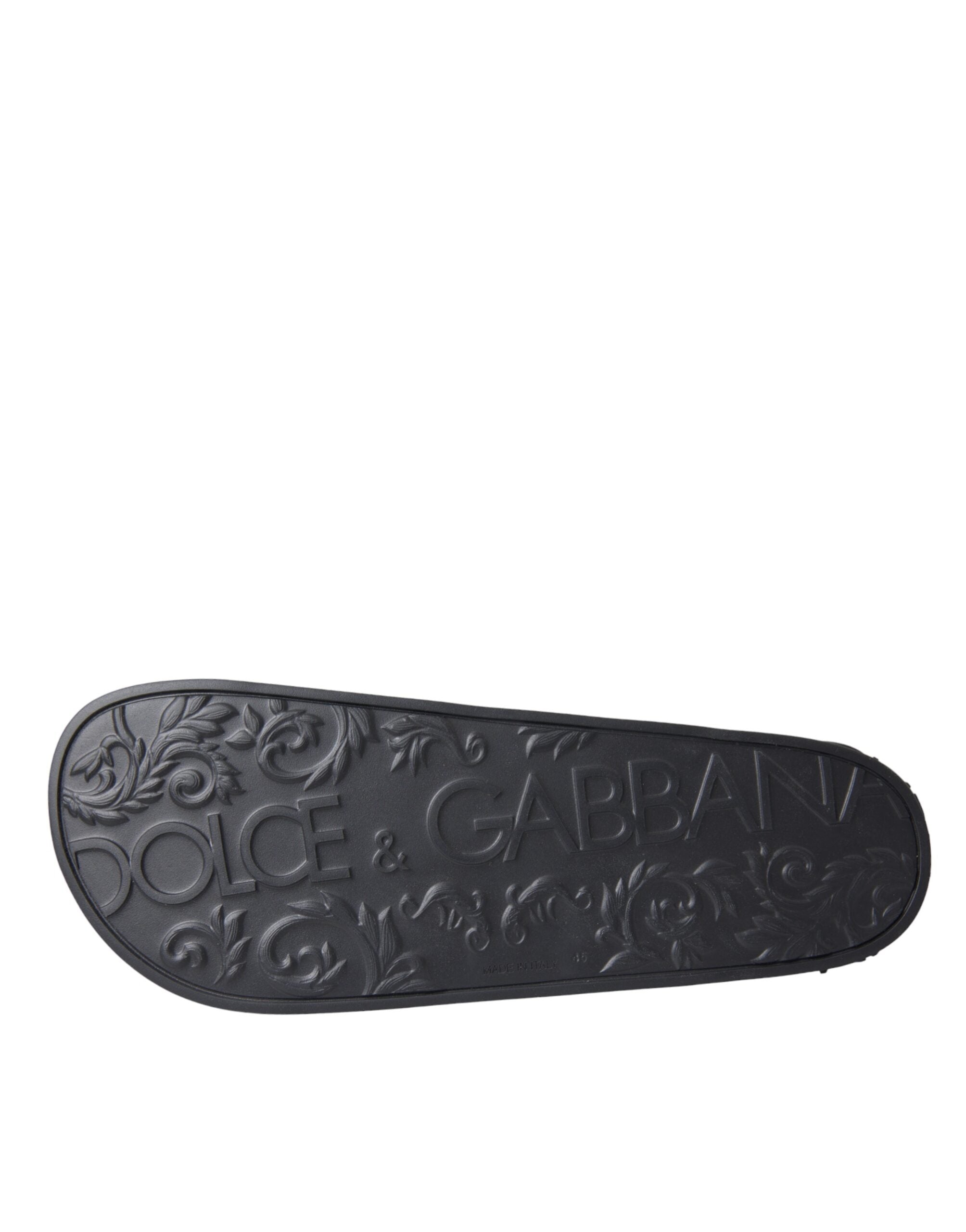 Dolce & Gabbana Camouflage Leren Slippers