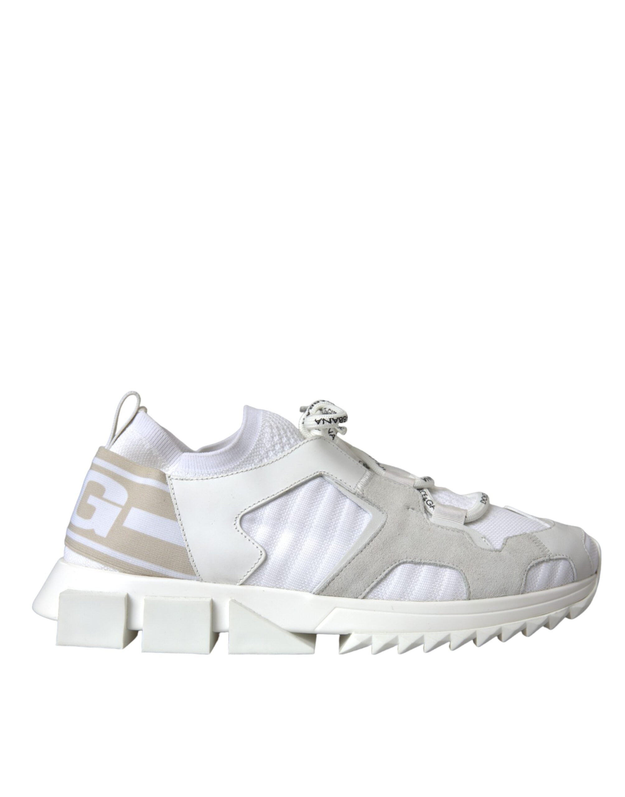 Dolce & Gabbana White Mesh Sorrento Trekking -Sneaker Männer Schuhe