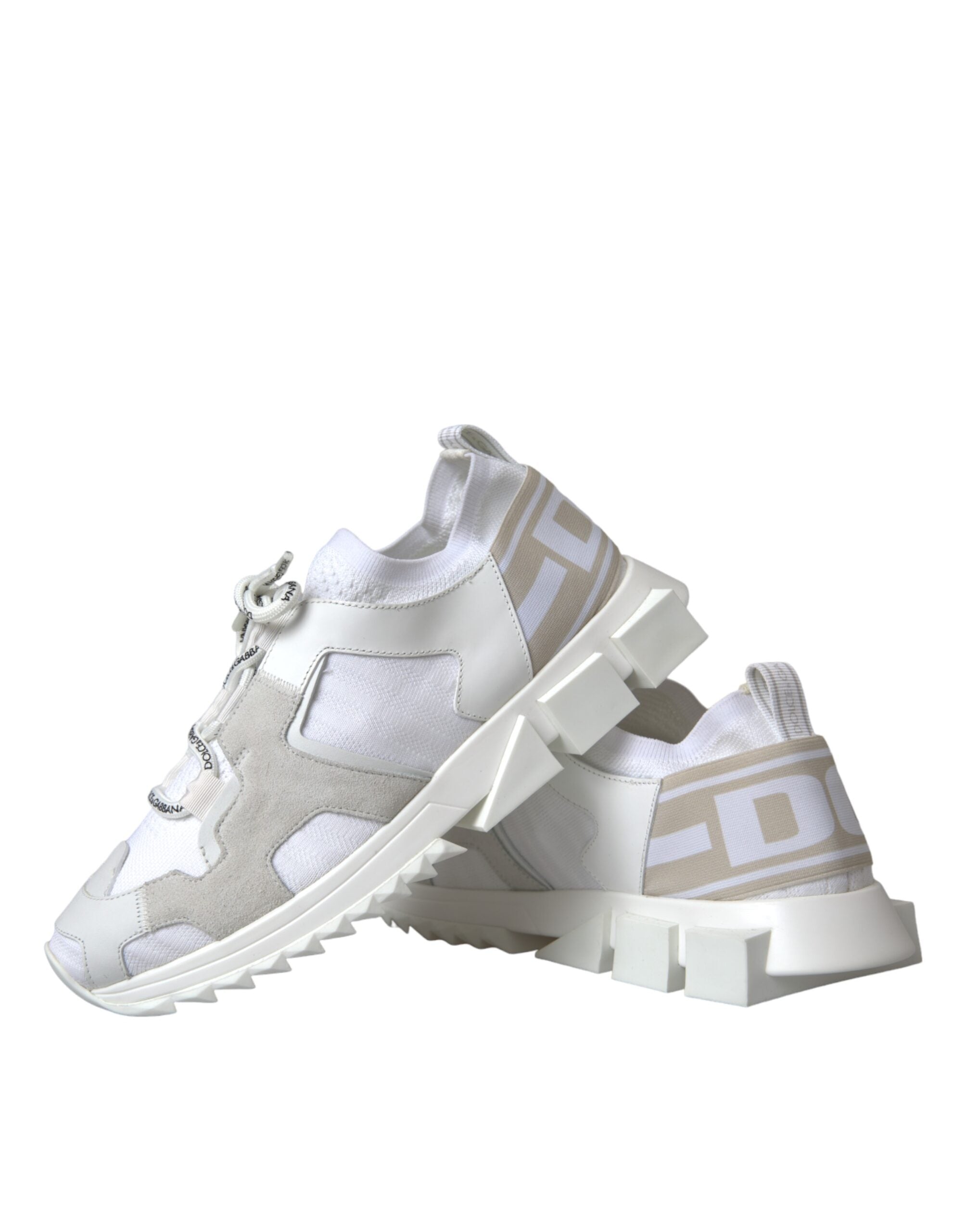 Dolce & Gabbana Wit Mesh Sorrento Sneakers