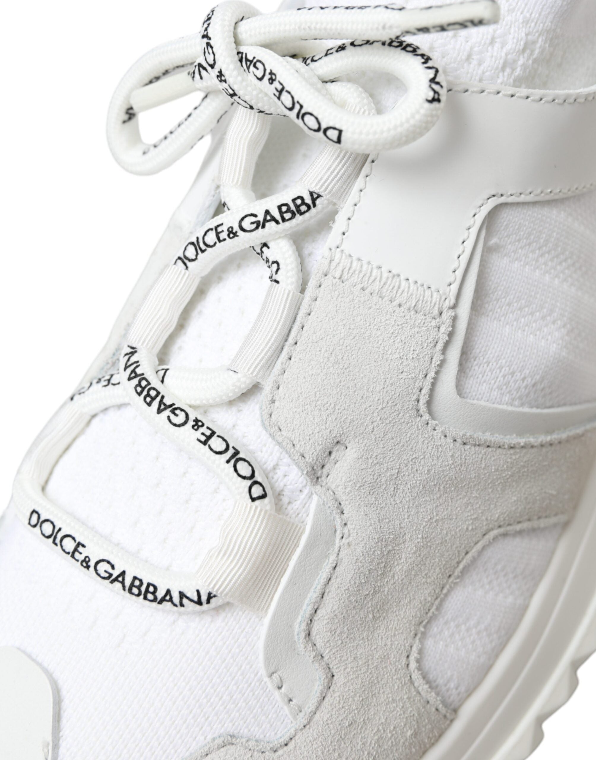 Dolce & Gabbana Wit Mesh Sorrento Sneakers