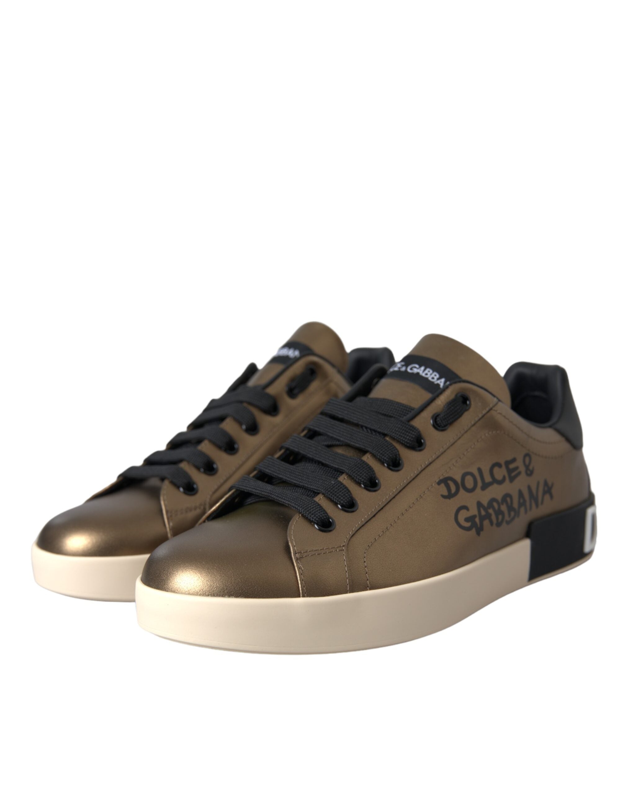 Dolce & Gabbana Goud Kalfsleren Sneakers