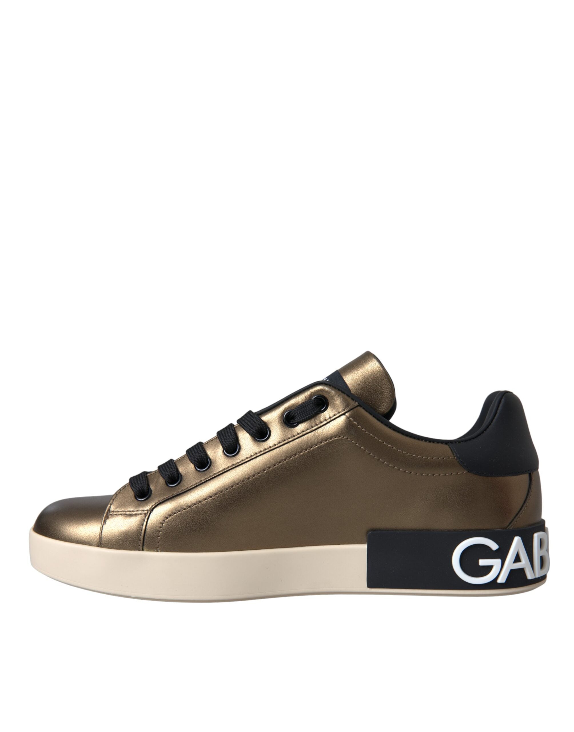 Dolce & Gabbana Goud Kalfsleren Sneakers