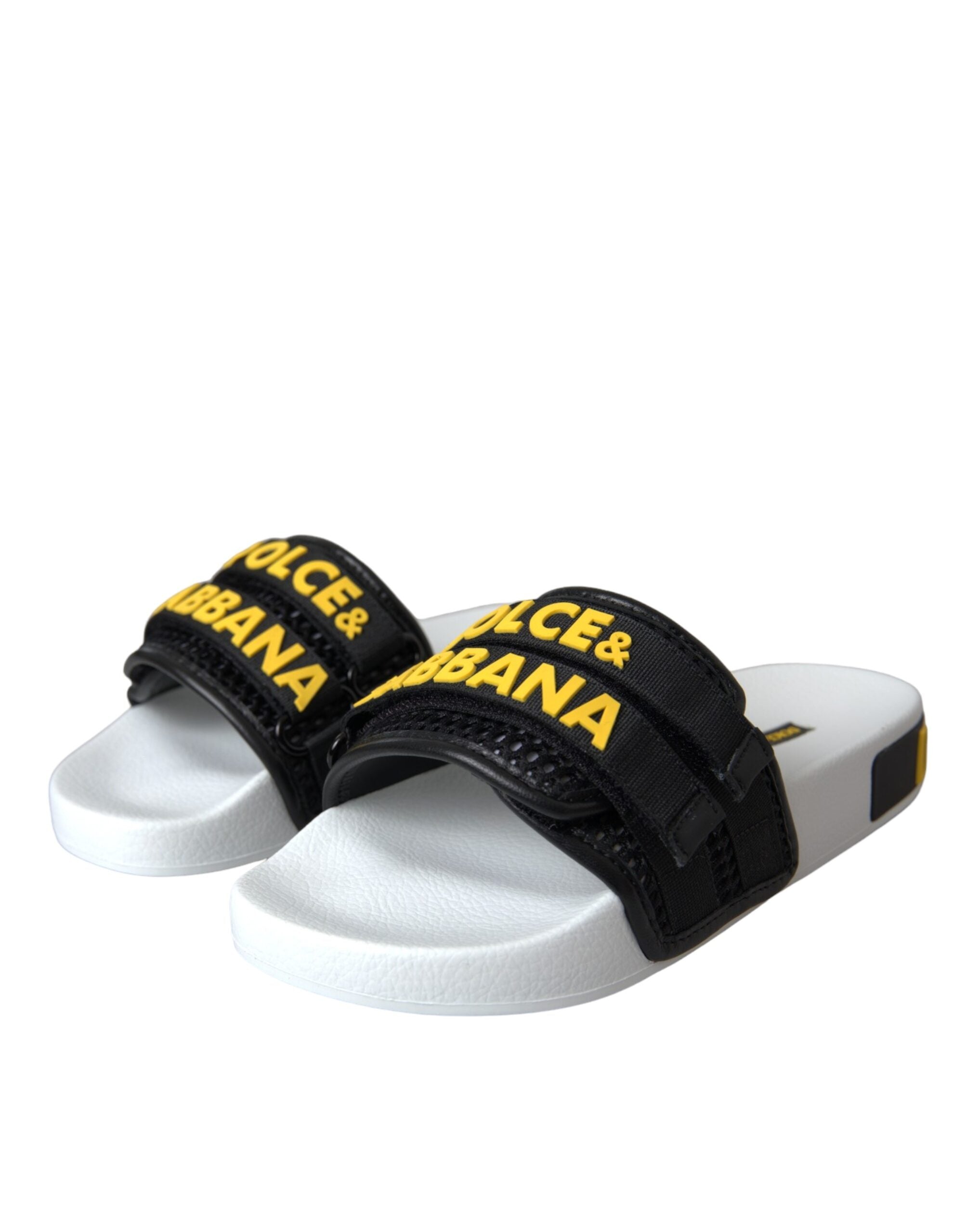 Dolce & Gabbana Zwart Wit Beachwear Slippers