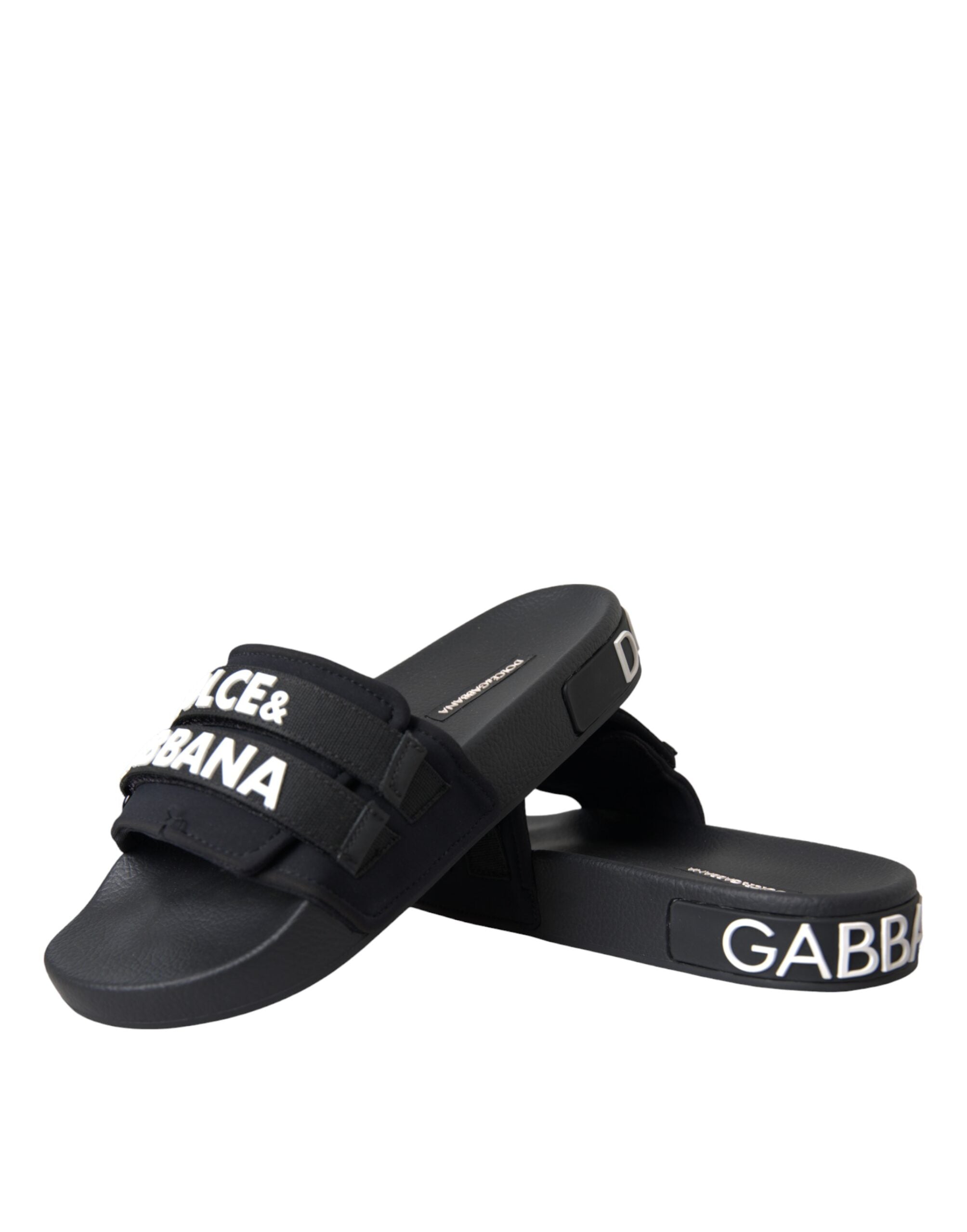 Dolce & Gabbana Zwart Beachwear Slippers