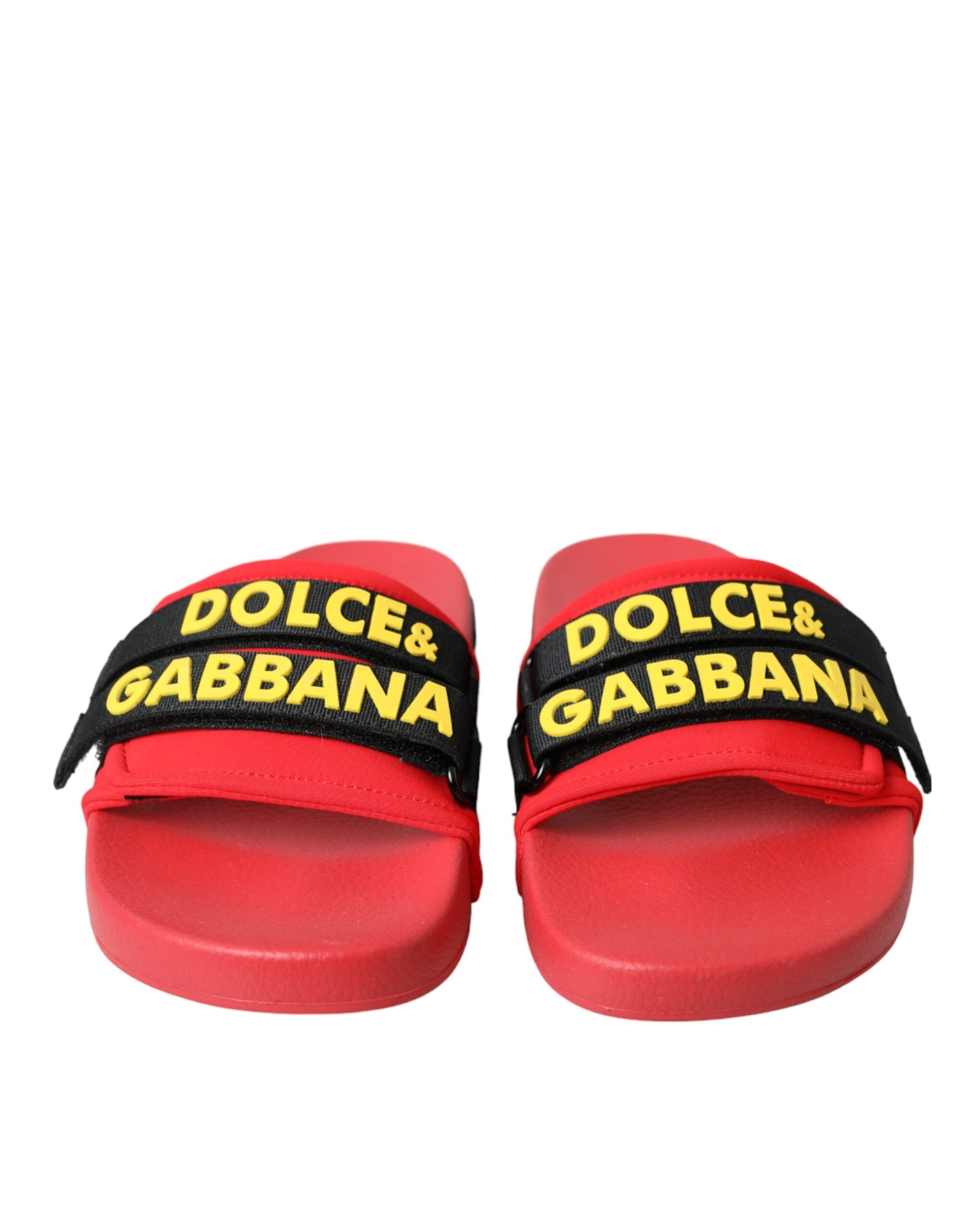 Dolce & Gabbana Rood Zwart Beachwear Slippers