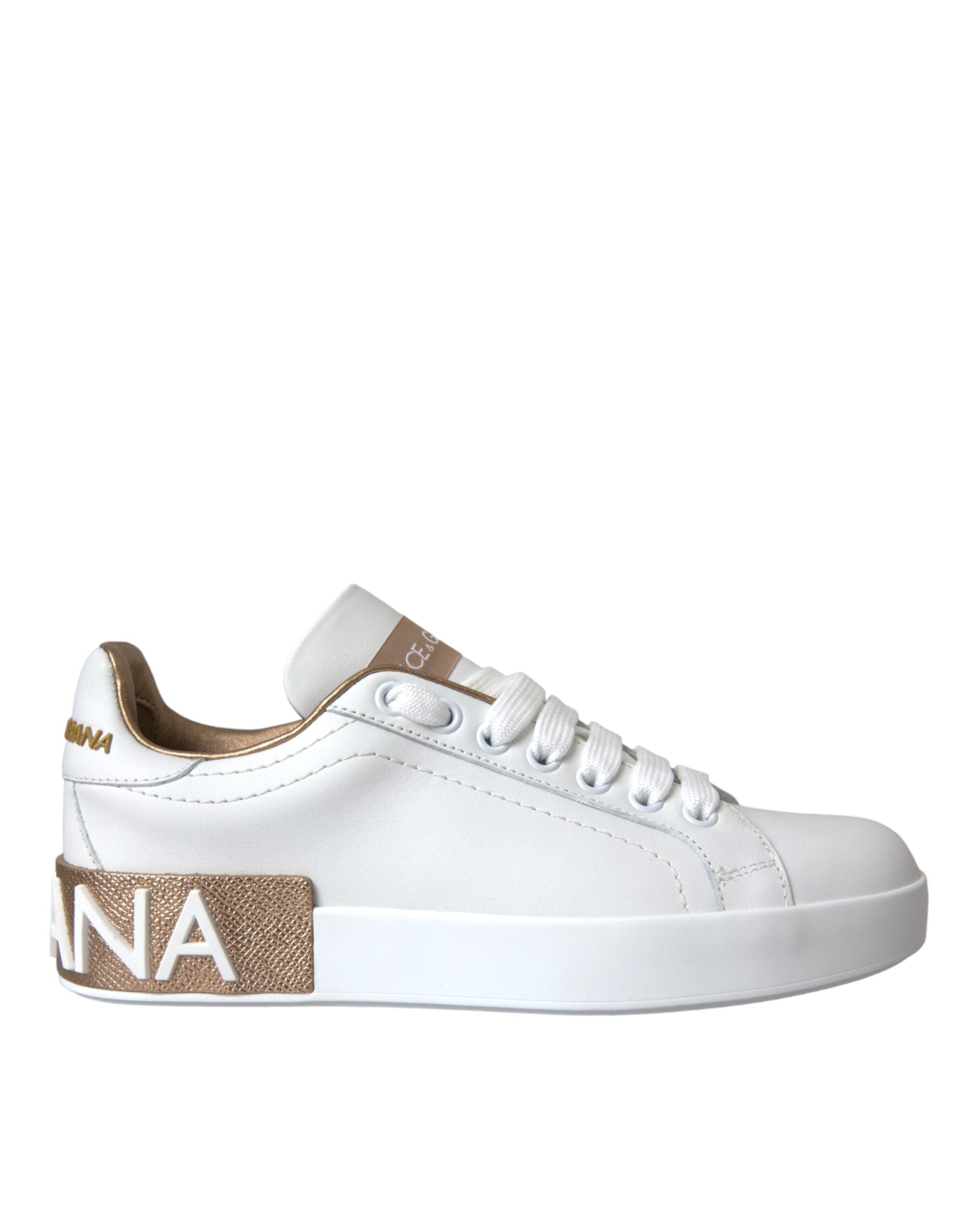 Dolce & Gabbana Wit Leren Sneakers