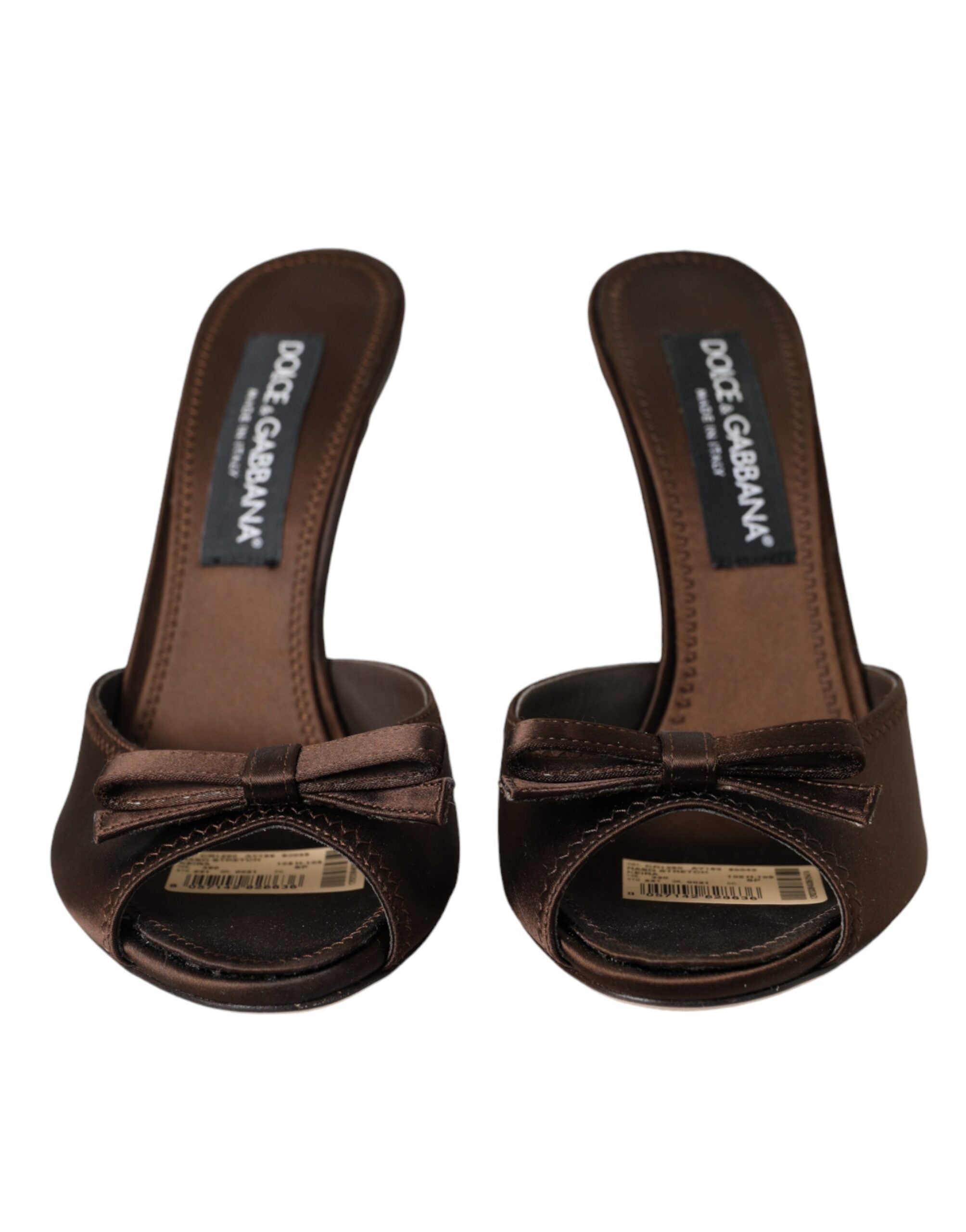 Dolce & Gabbana Bruin Suede Leren Sandaal Hakken