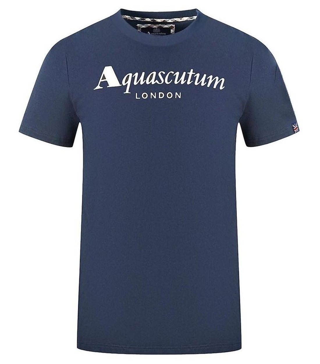 Aquascutum Elegante Katoenen T-shirt met Iconische Vlag Detail