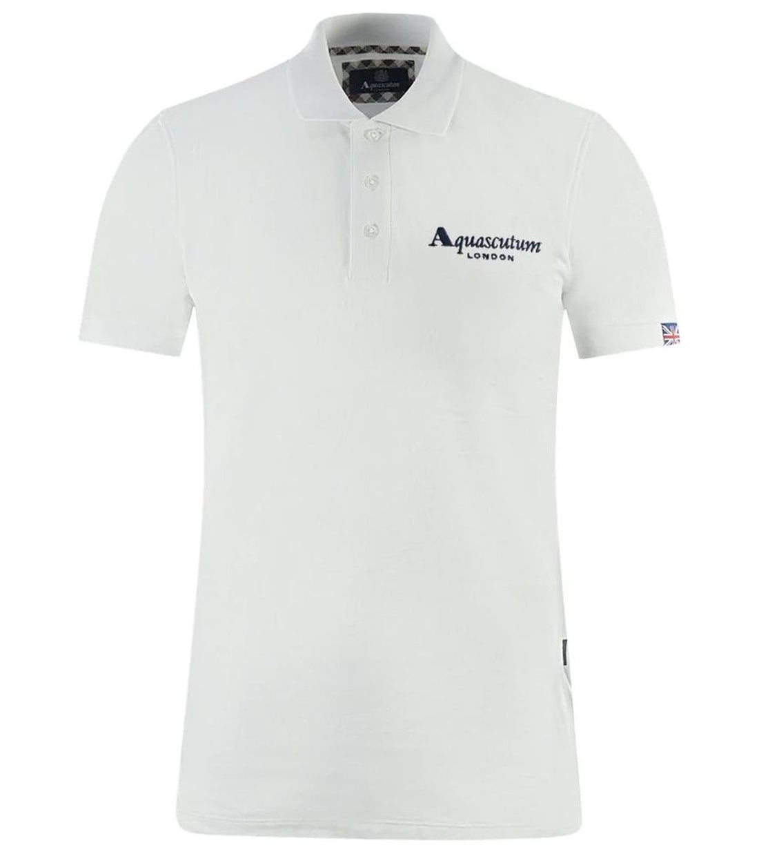 Aquascutum Elegante Witte Katoenen Polo