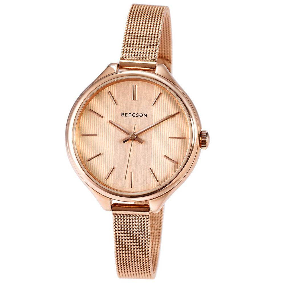 Bergson Rose Goud Analoog Dames Horloge