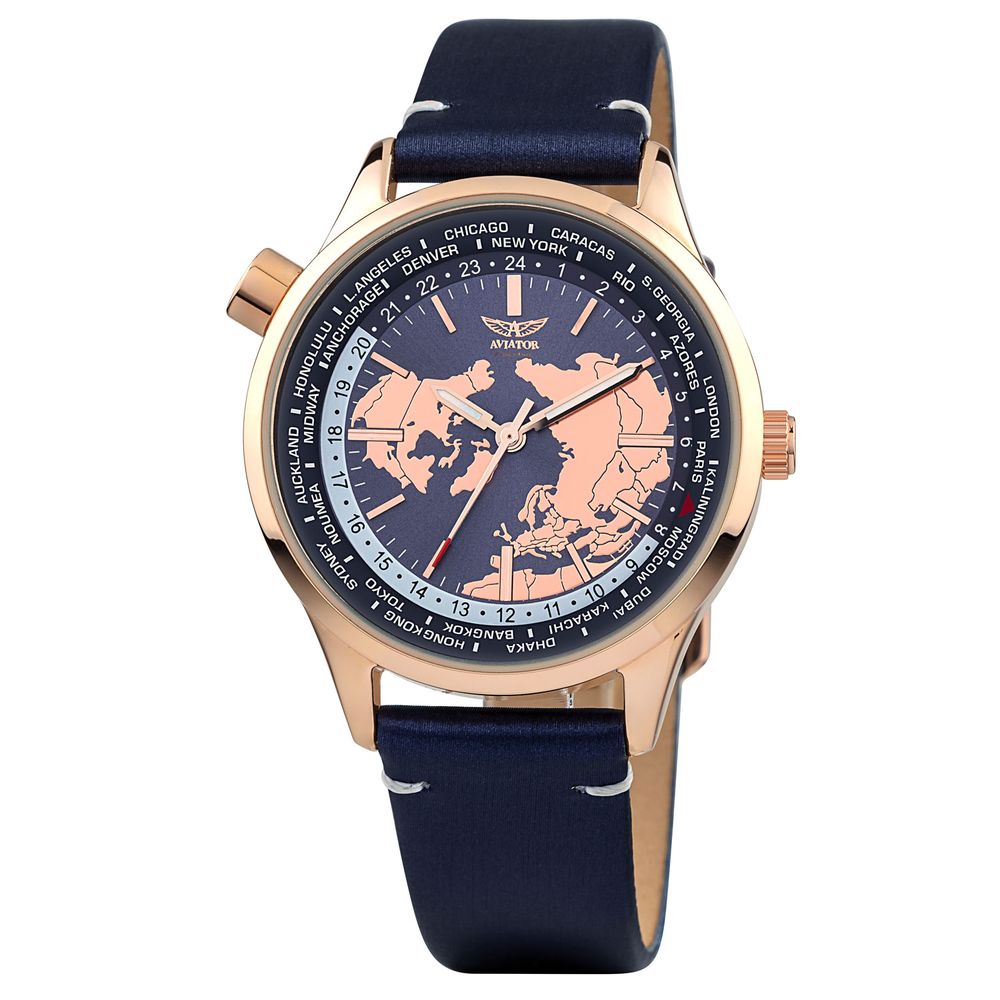 Aviator Rose Goud Dames Horloge