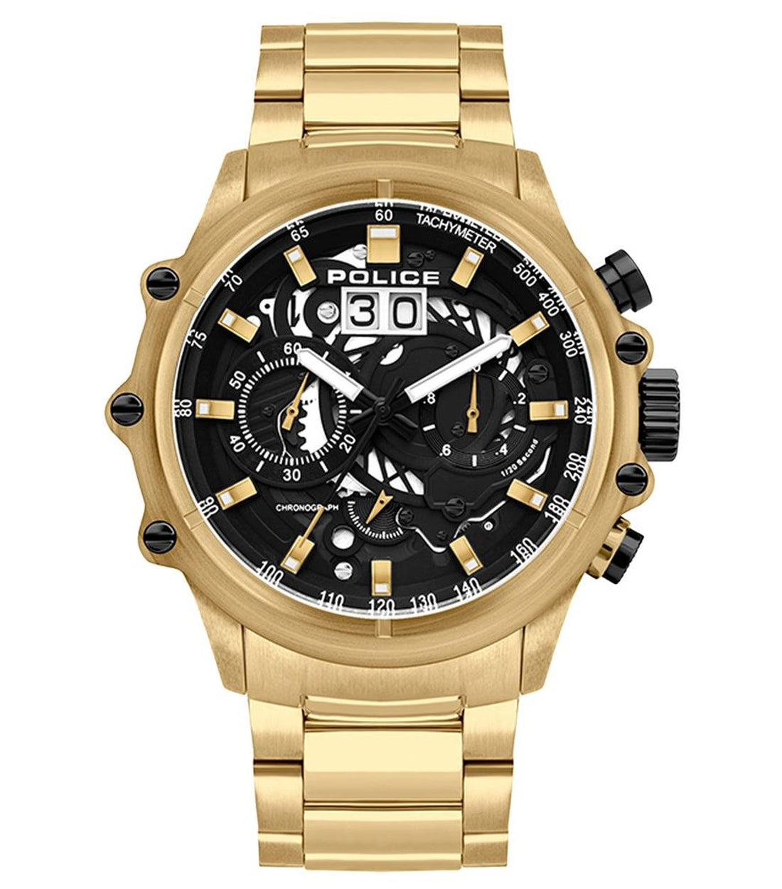 Police Goud PL.16018JSG/02M Heren Horloge