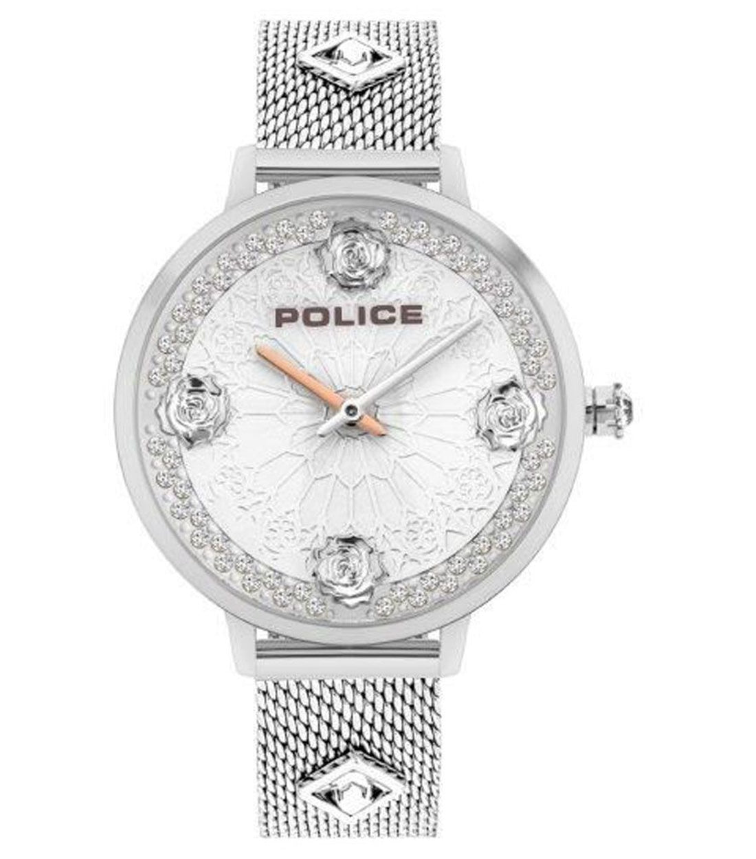 Police Zilver Analoog Dames Horloge