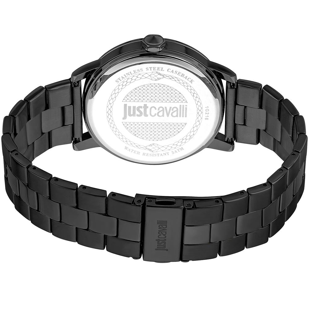 Just Cavalli Zwart Analoog Heren Horloge