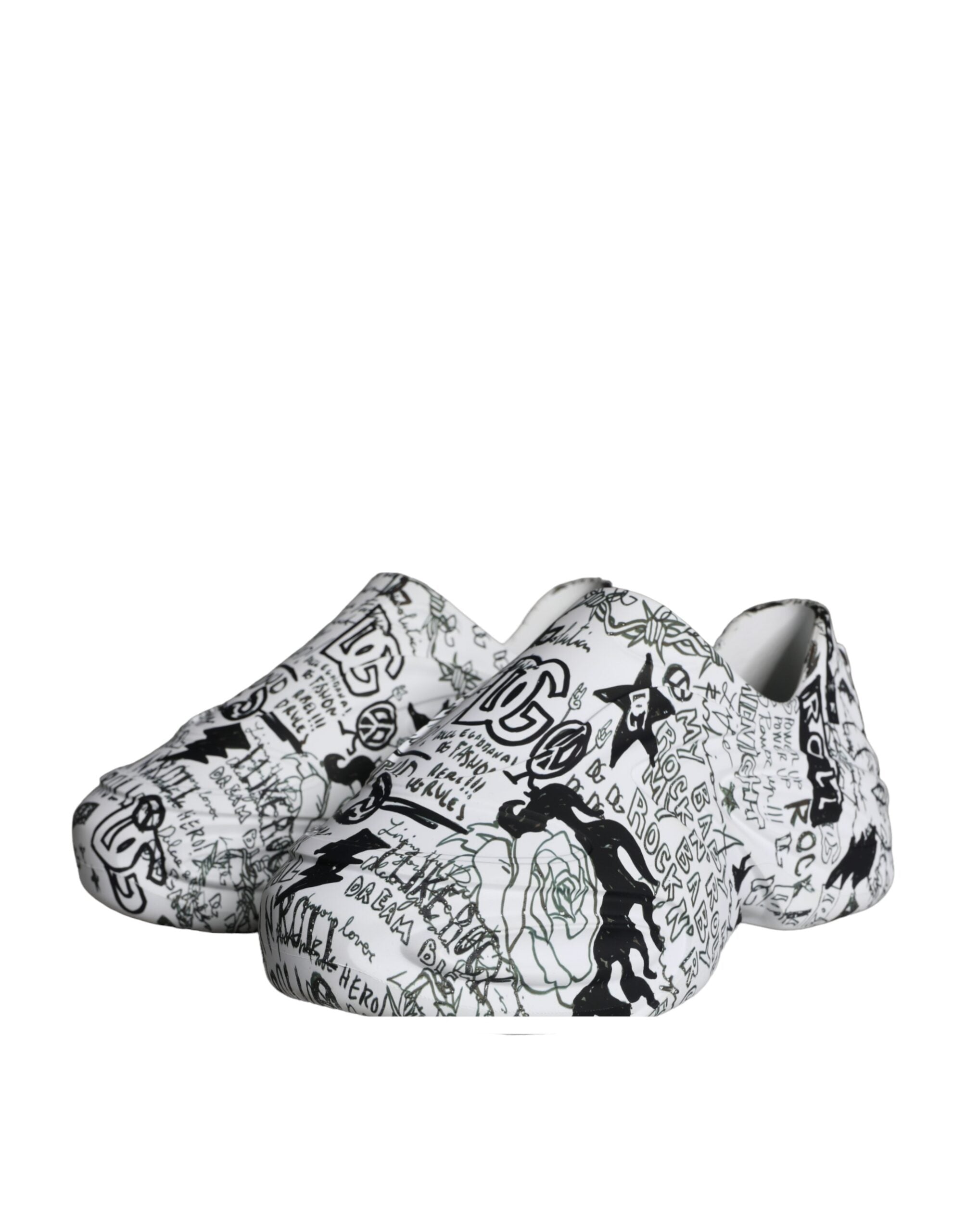 Dolce & Gabbana Wit Graffiti Daymaster Sneakers