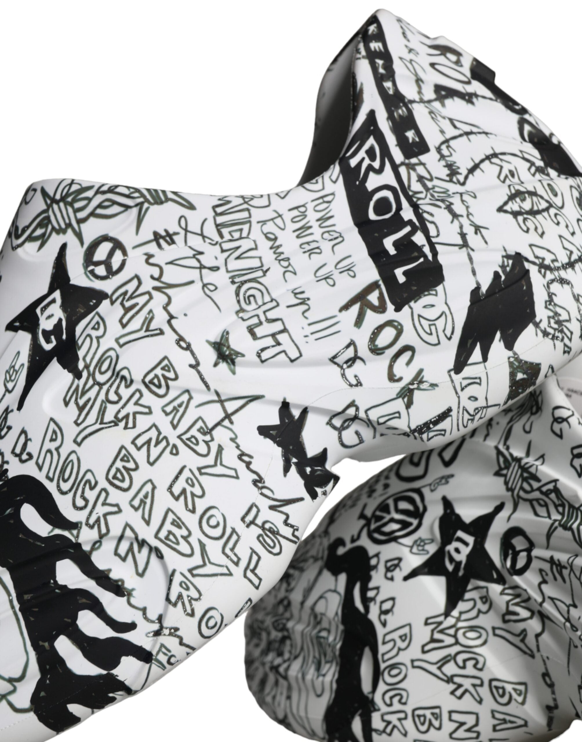 Dolce & Gabbana Wit Graffiti Daymaster Sneakers