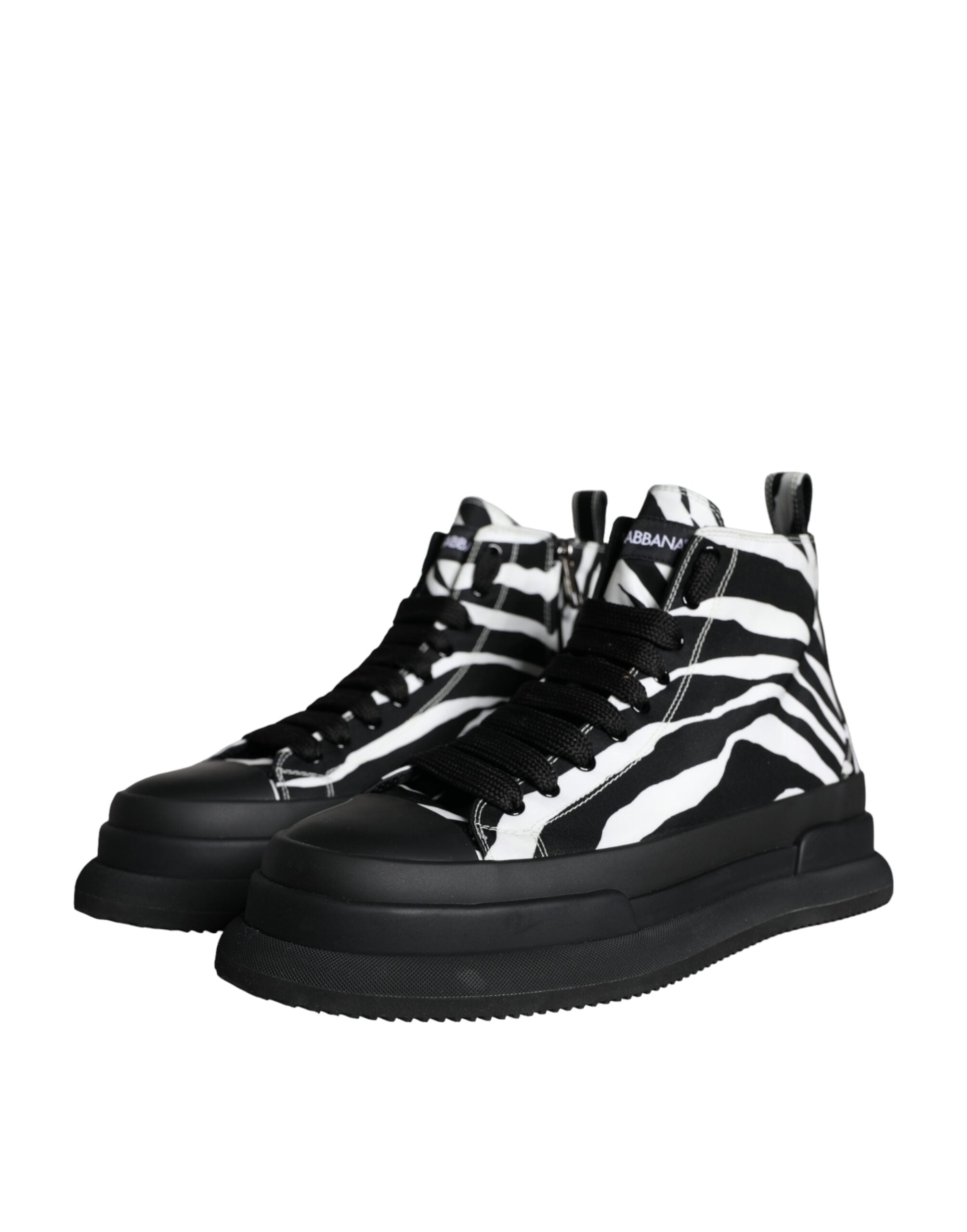 Dolce & Gabbana Zwart Zebra Print Sneakers