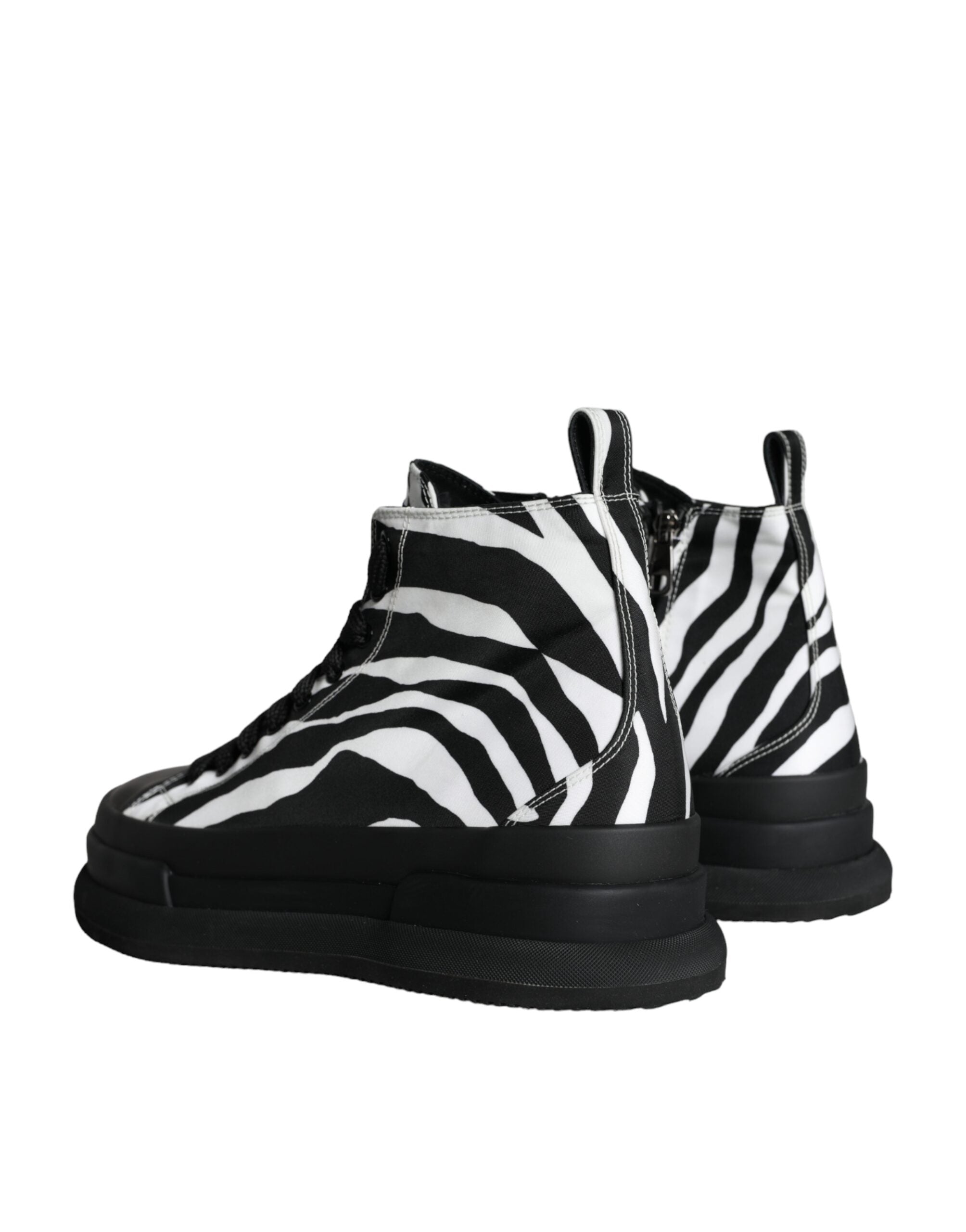 Dolce & Gabbana Zwart Zebra Print Sneakers