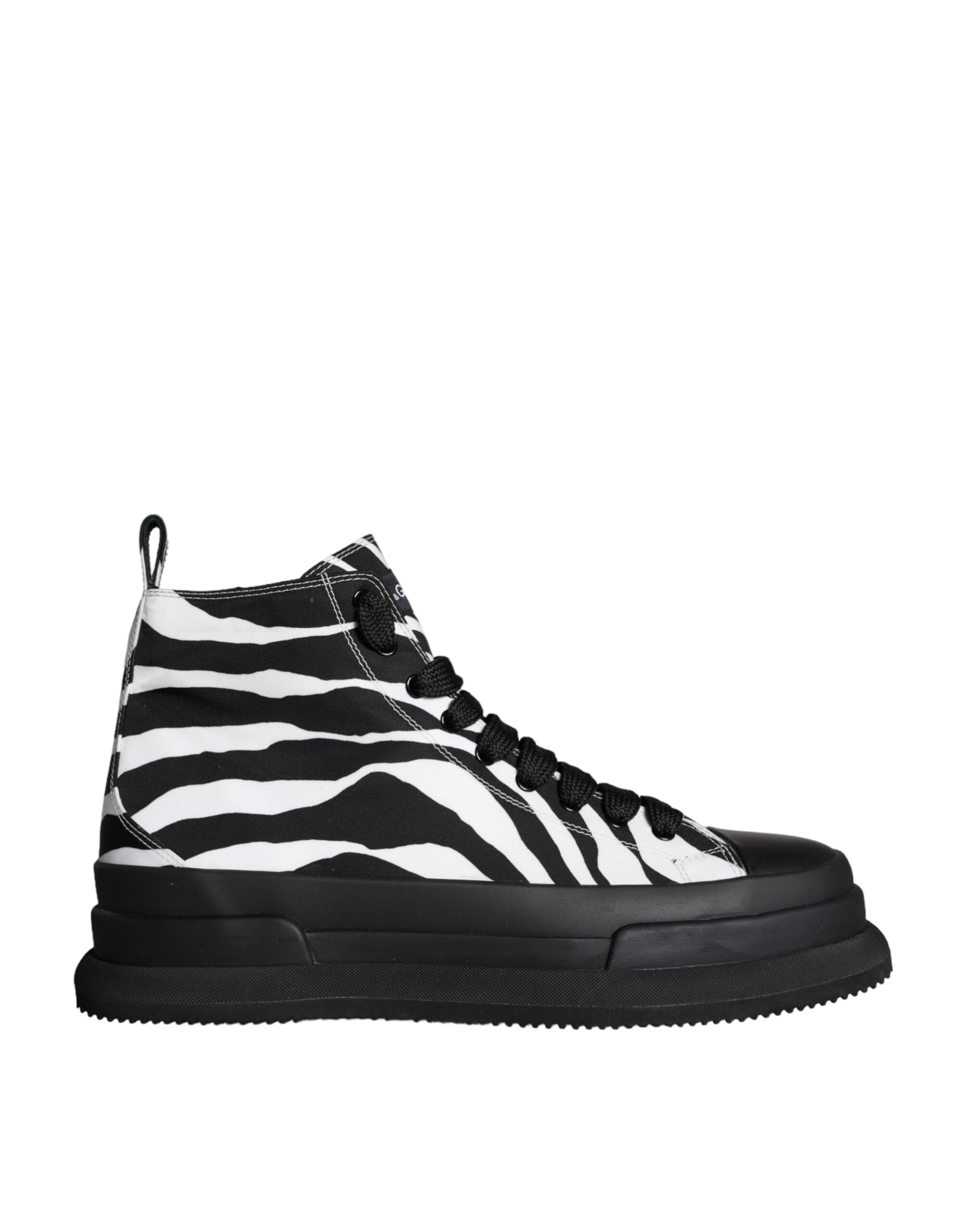 Dolce & Gabbana Zwart Zebra Print Sneakers