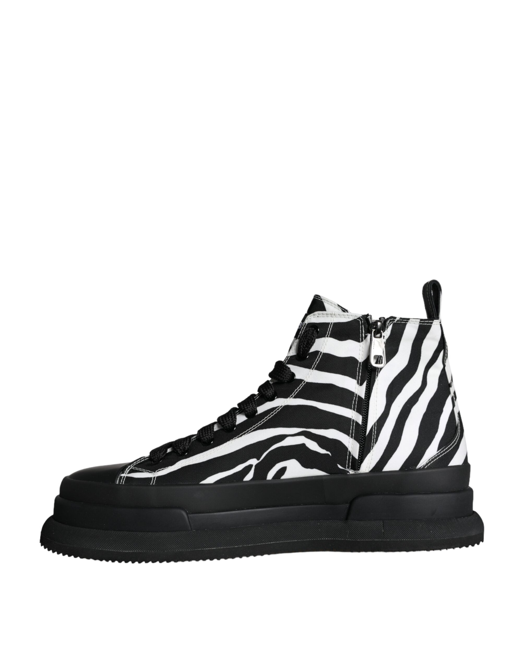 Dolce & Gabbana Zwart Zebra Print Sneakers