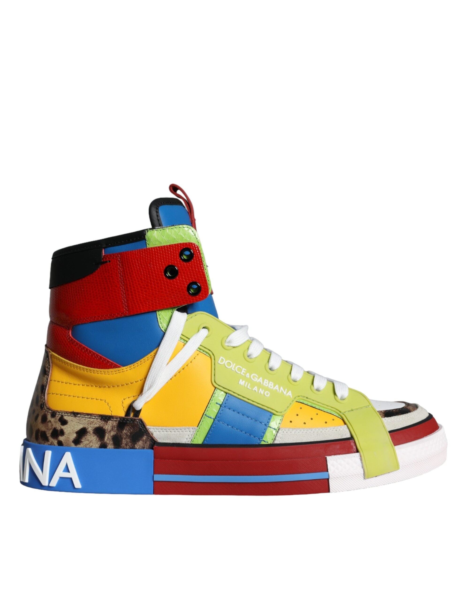 Dolce & Gabbana Meerkleurig Leren High Top Sneakers