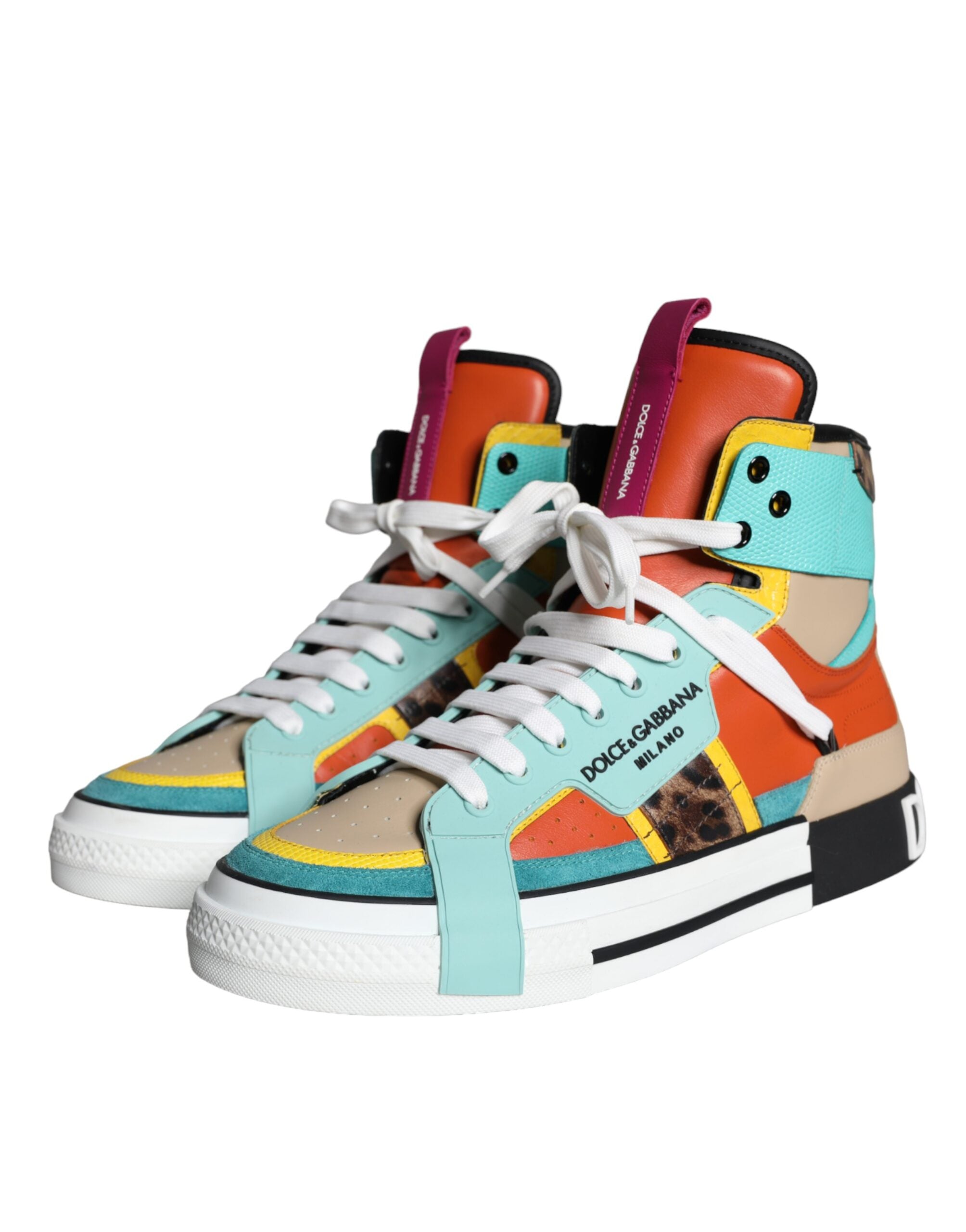 Dolce & Gabbana Meerkleurig Leren High Top Sneakers