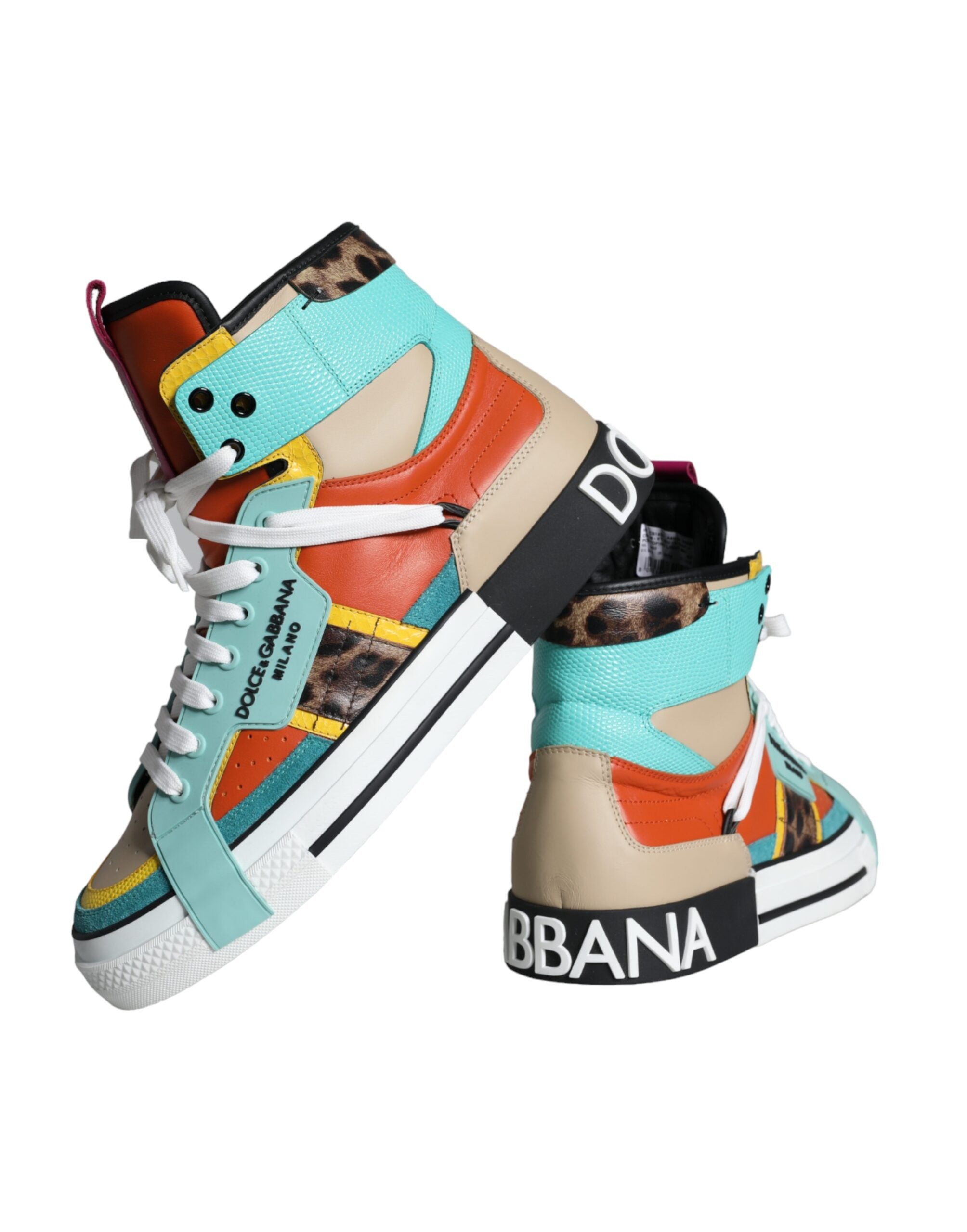 Dolce & Gabbana Meerkleurig Leren High Top Sneakers