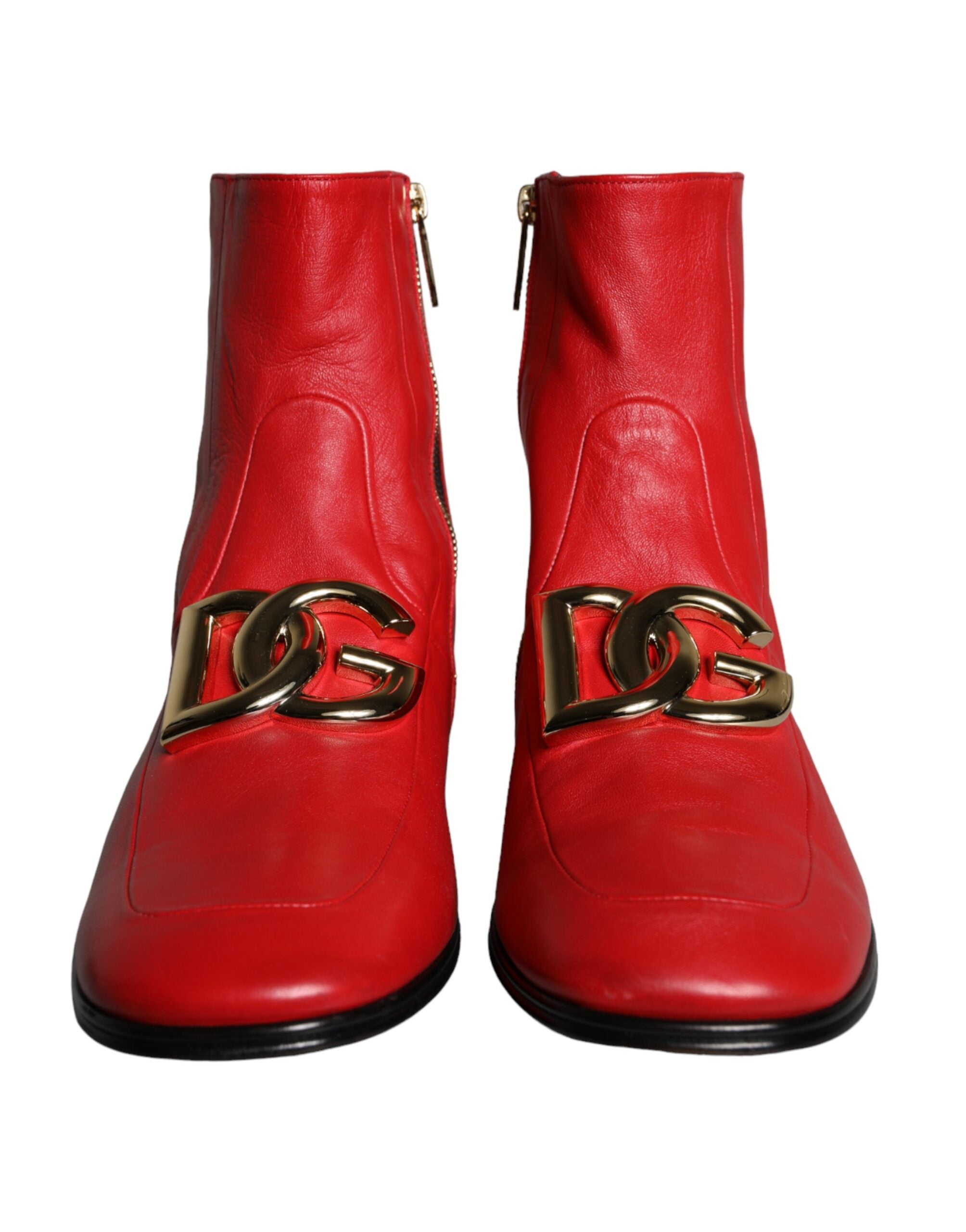 Dolce & Gabbana Rood Lamsleren Laarzen