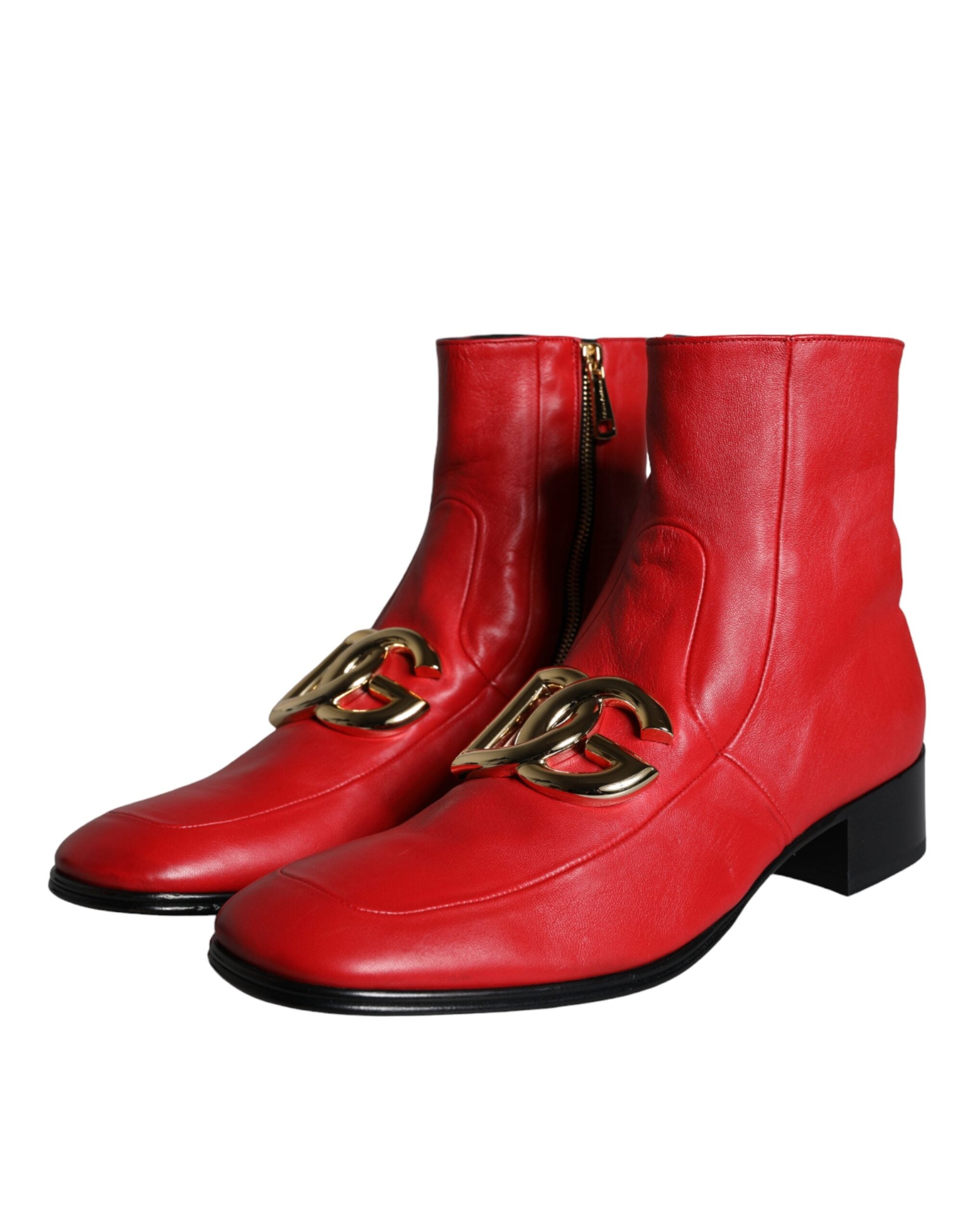 Dolce & Gabbana Rood Lamsleren Laarzen