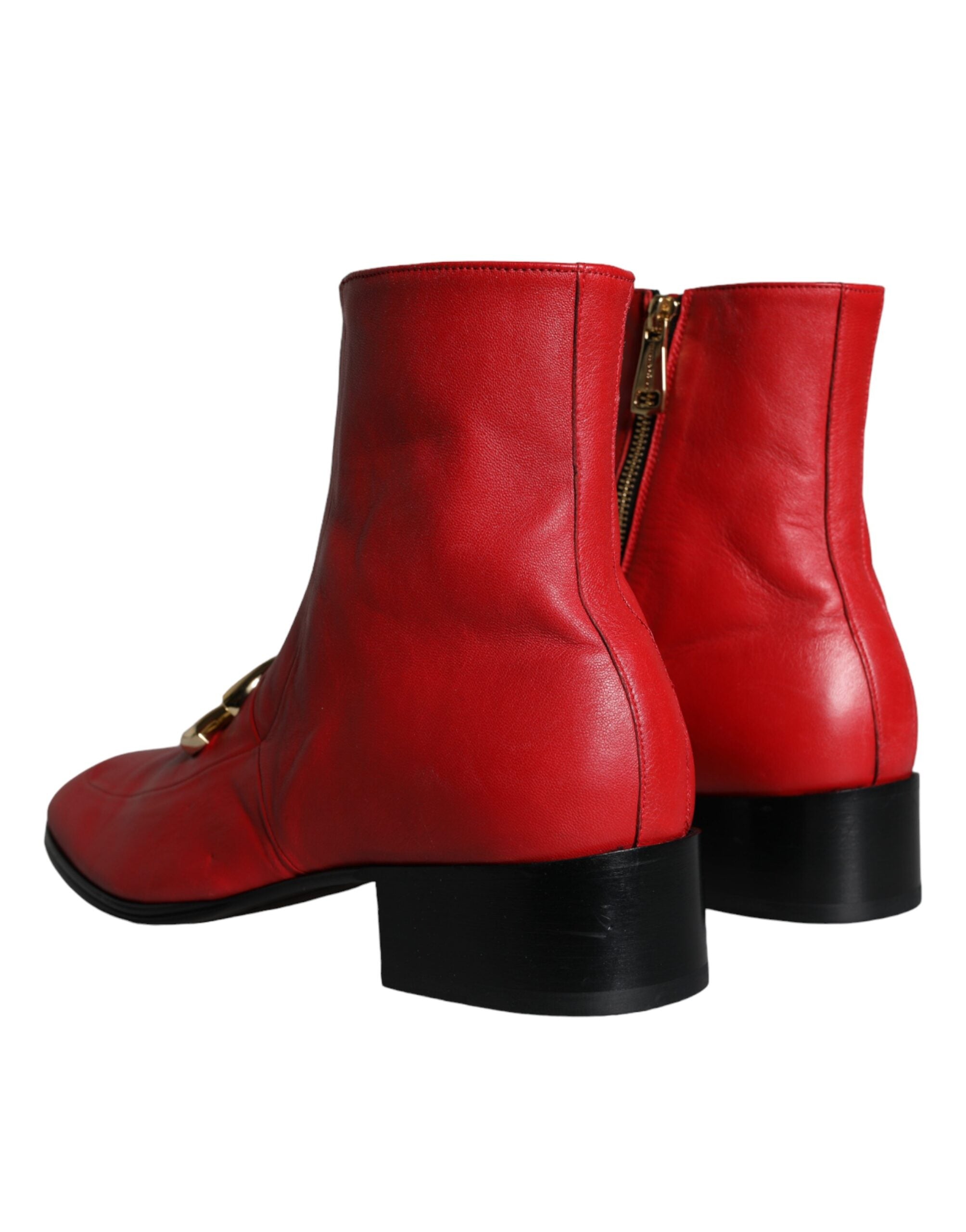 Dolce & Gabbana Rood Lamsleren Laarzen