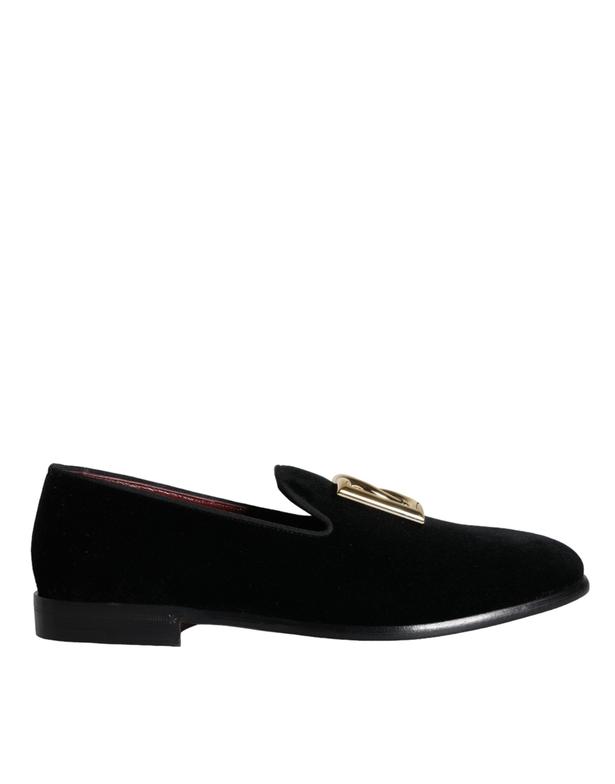 Dolce & Gabbana Zwart Velvet Loafers