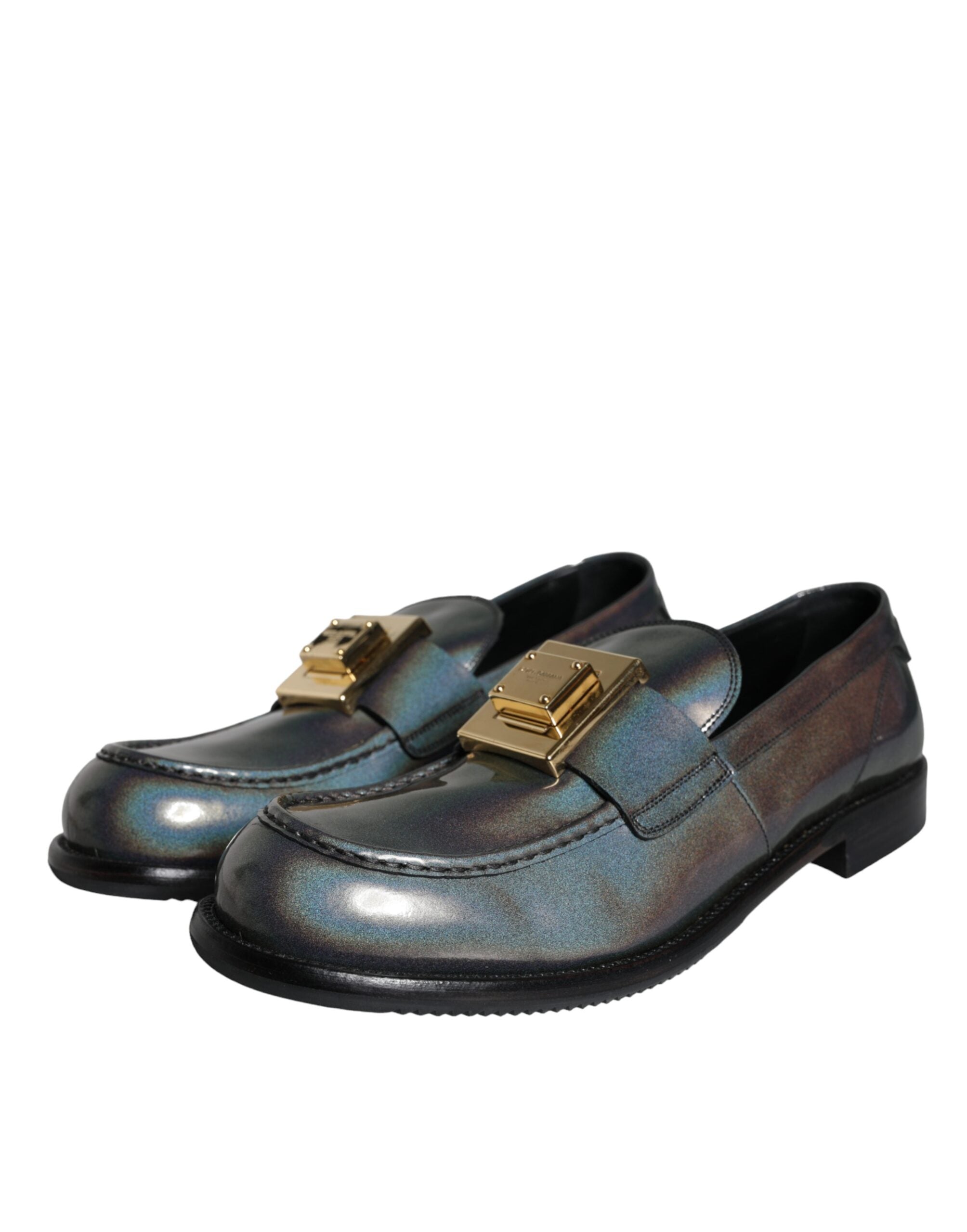 Dolce & Gabbana Zilver Leren Loafers