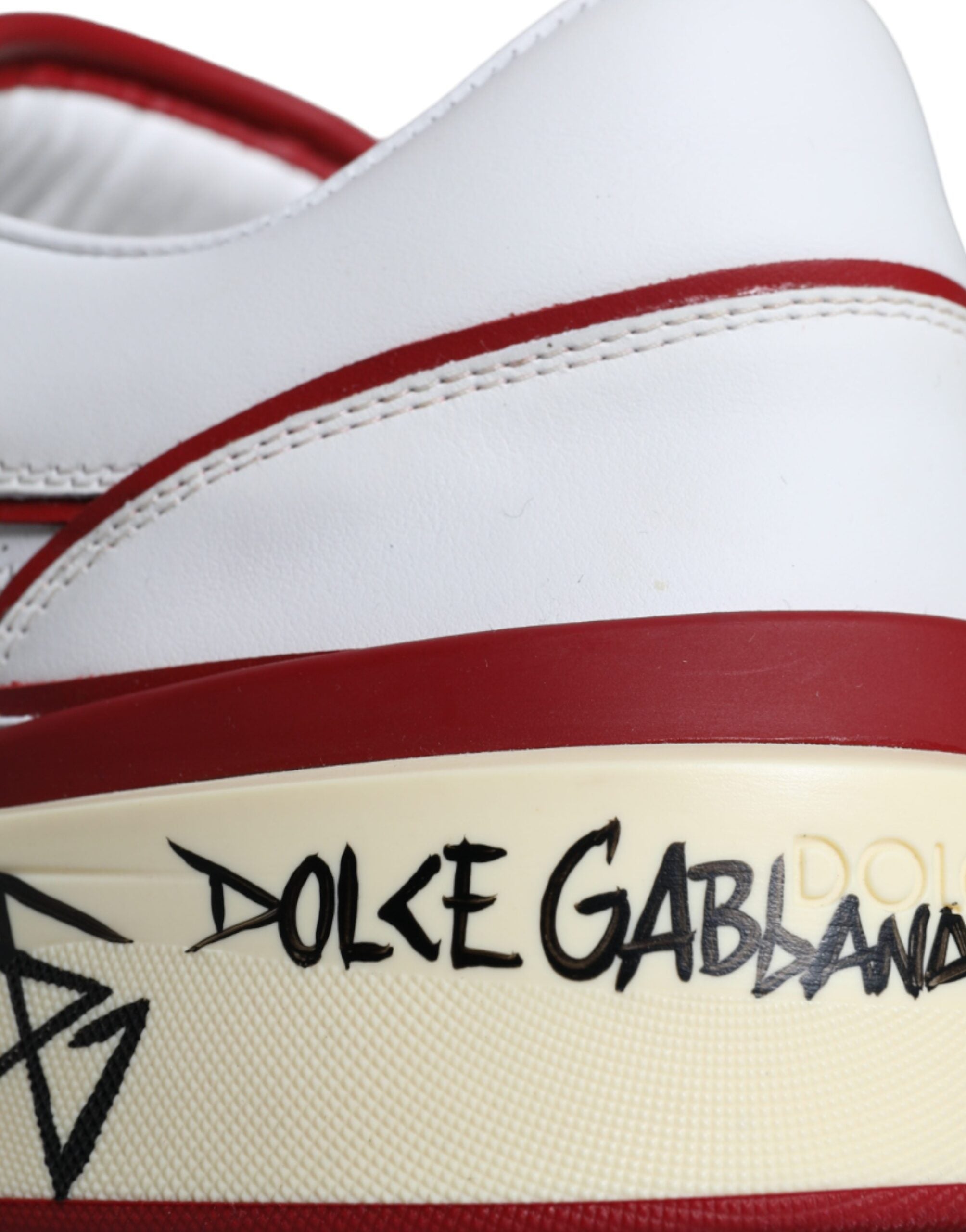 Dolce & Gabbana Wit Rood Sneakers