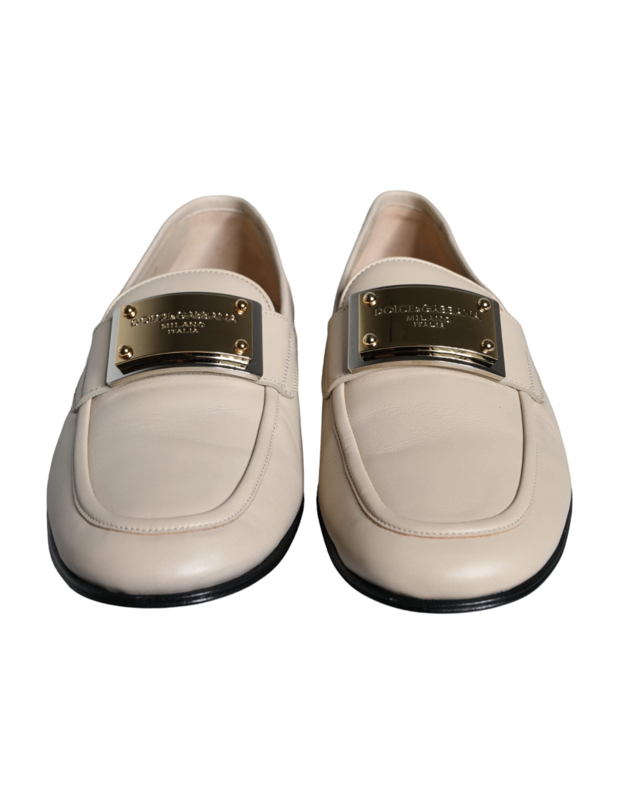 Dolce & Gabbana Beige Leren Loafers