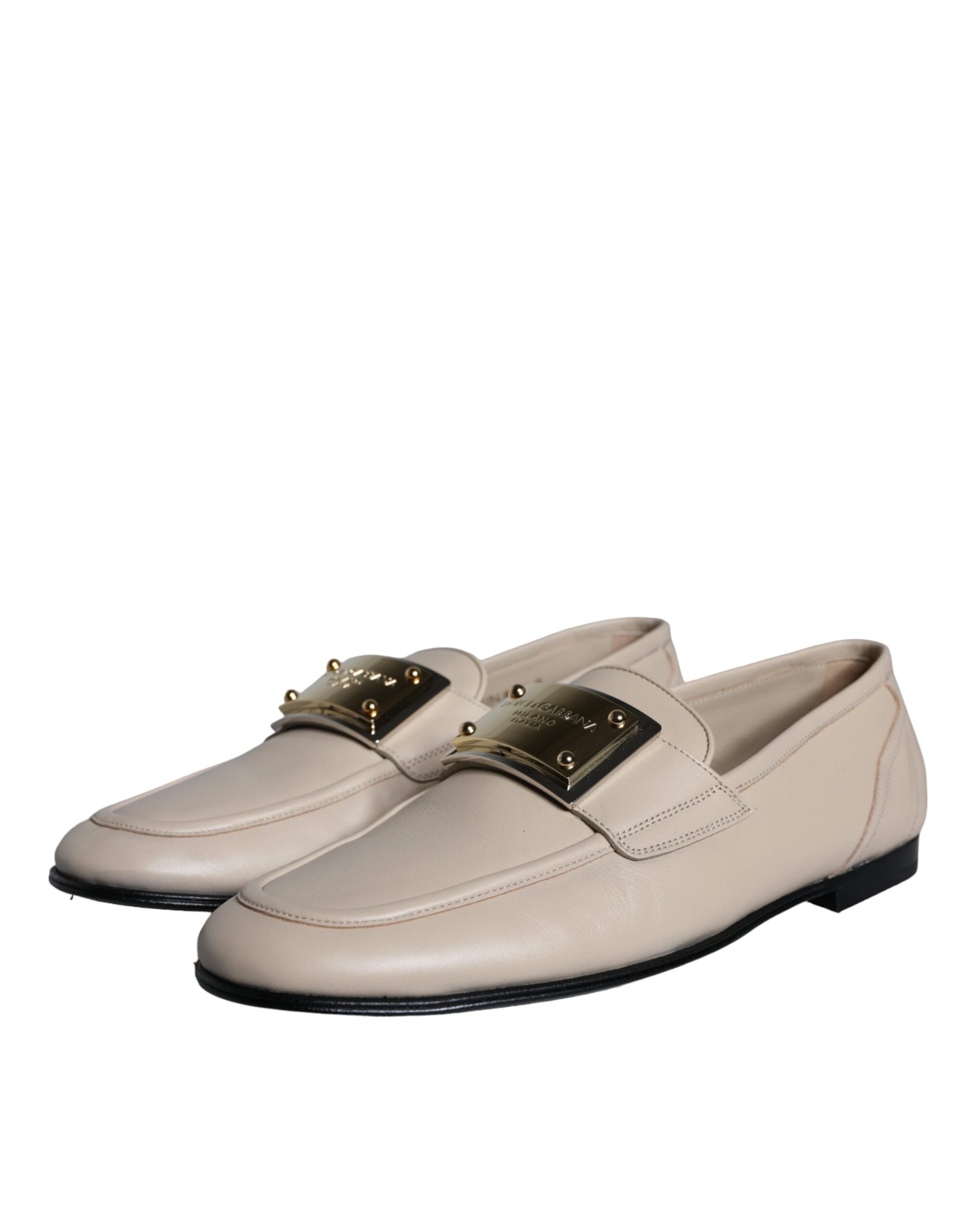 Dolce & Gabbana Beige Leren Loafers