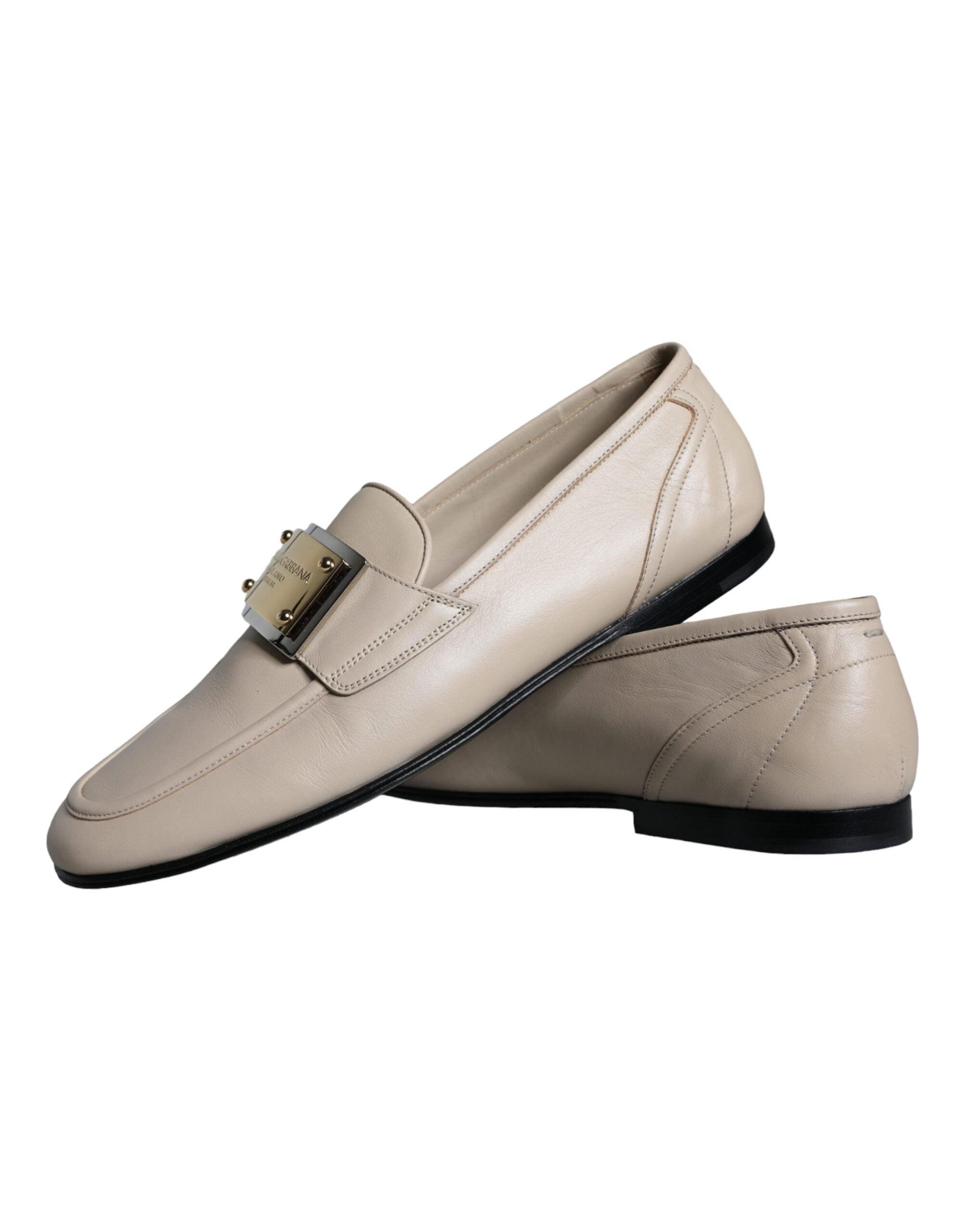 Dolce & Gabbana Beige Leren Loafers