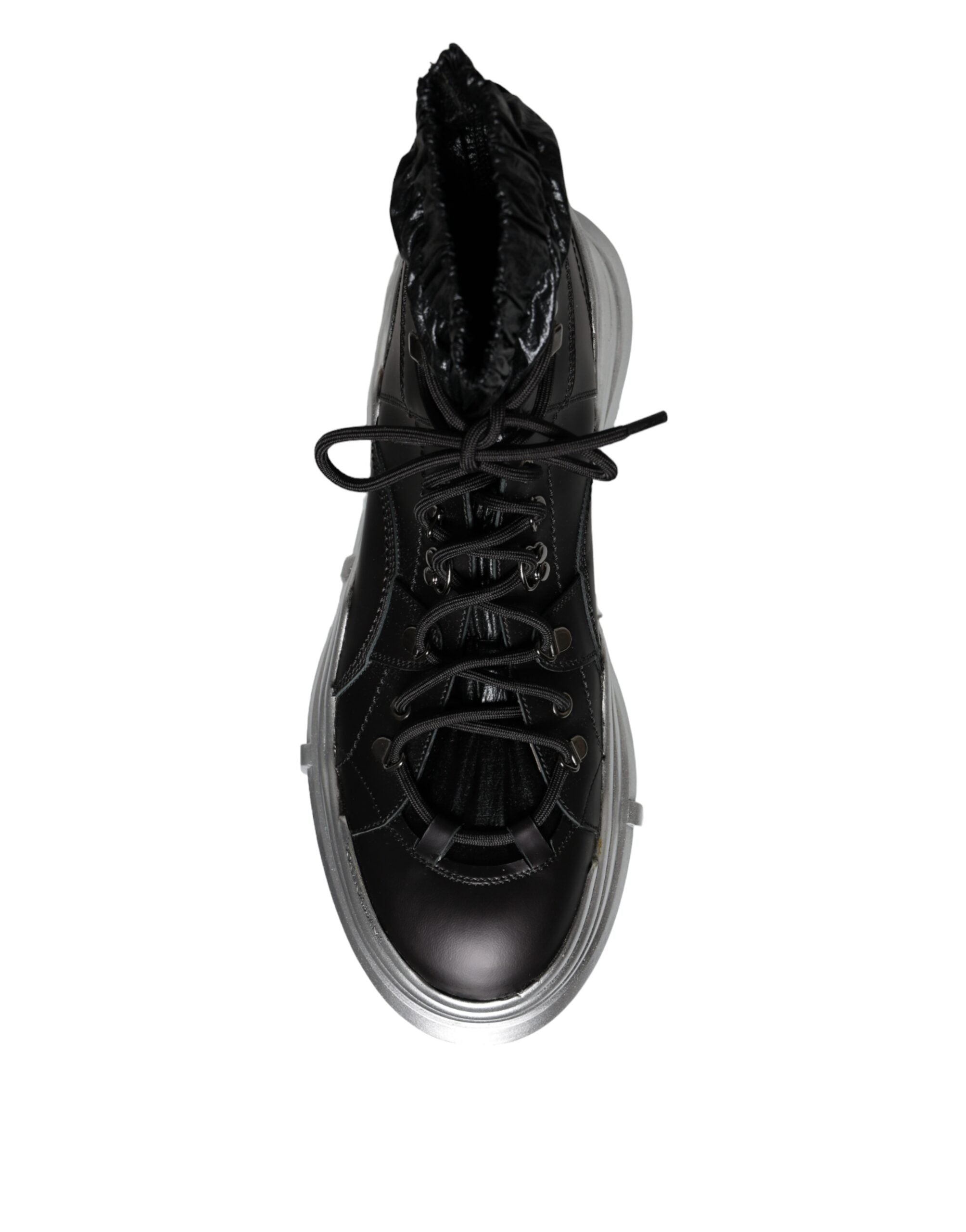 Dolce & Gabbana Zwart Nylon Galileo High Top Sneakers