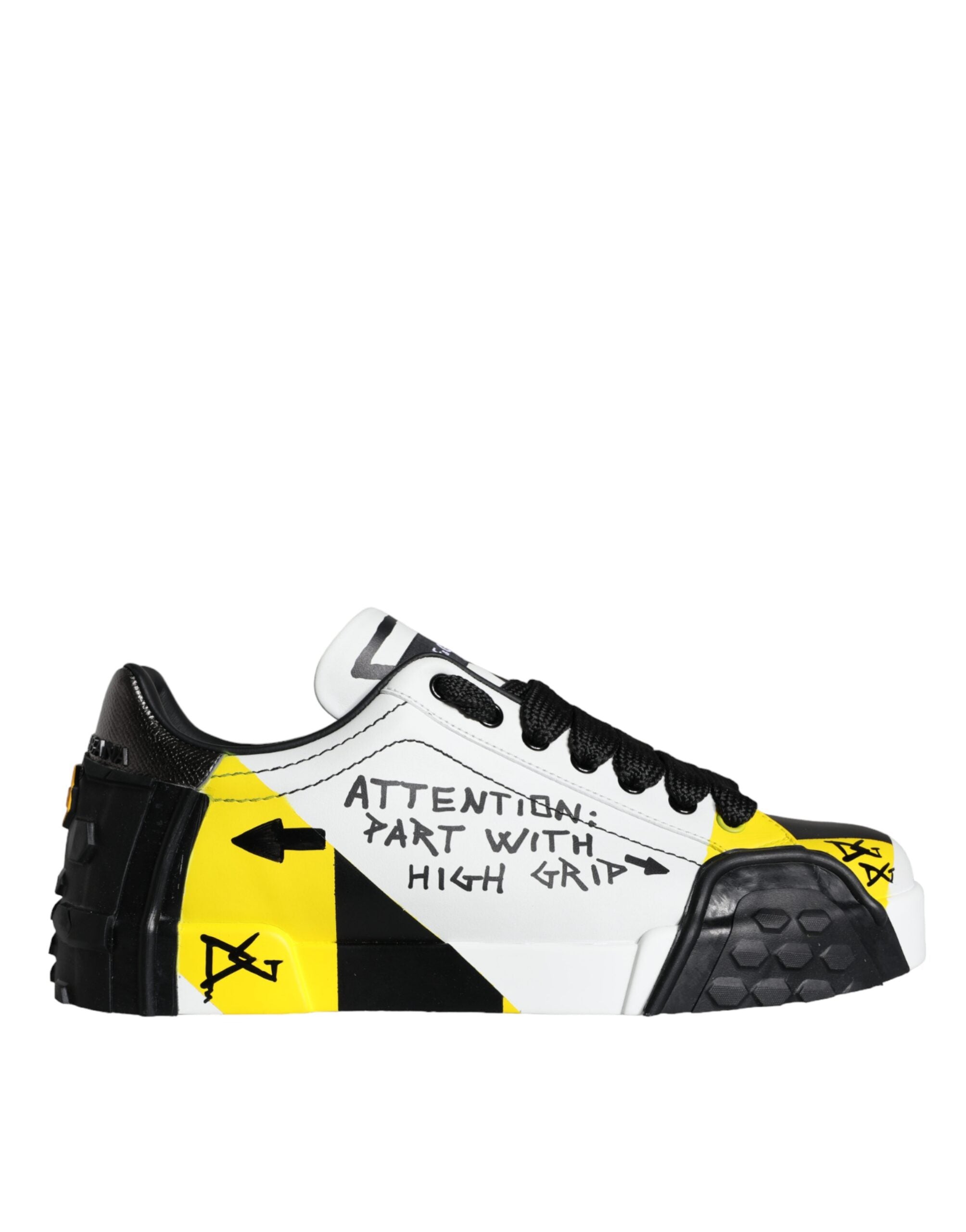 Dolce & Gabbana Mehrfarbig Graffiti Leder Low Top Sneakers Schuhe