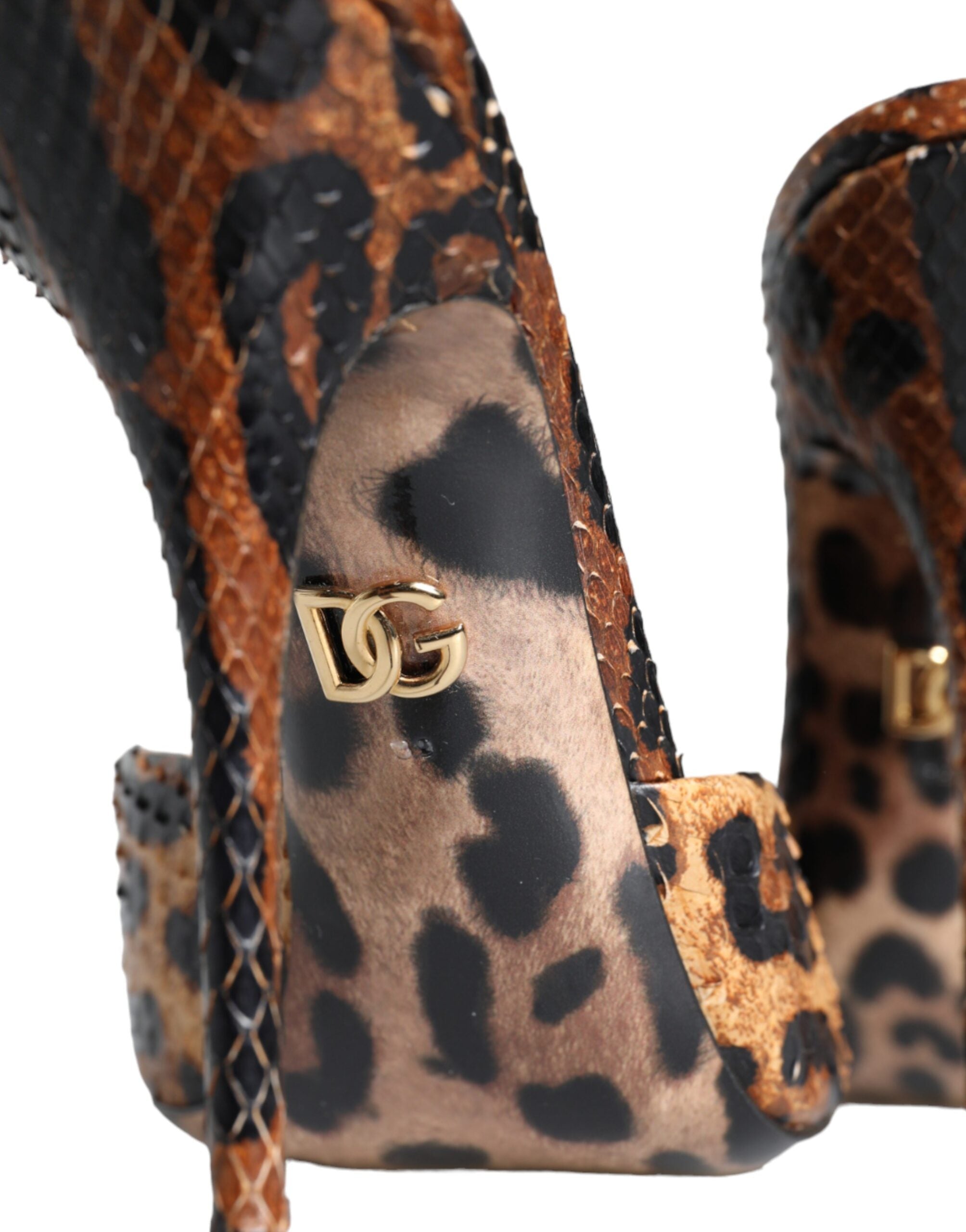 Dolce & Gabbana Bruin Leopaard Sandaal Hakken