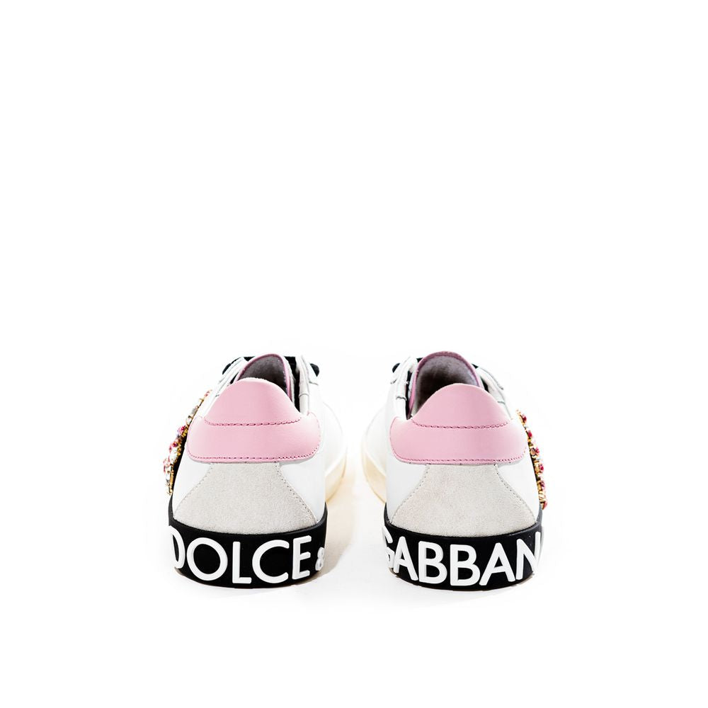 Dolce & Gabbana Wit Leren Sneakers