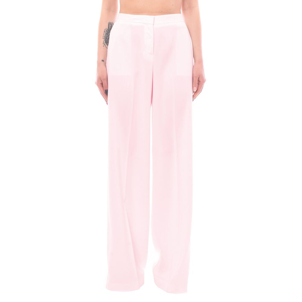 PINKO Roze Polyester Palazzo Broek